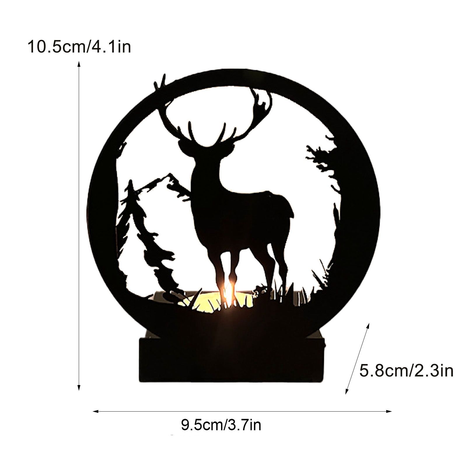 Deer Candle Holder Black European Style Tealight Holder Wall Decoration for Wedding Party - Image 4