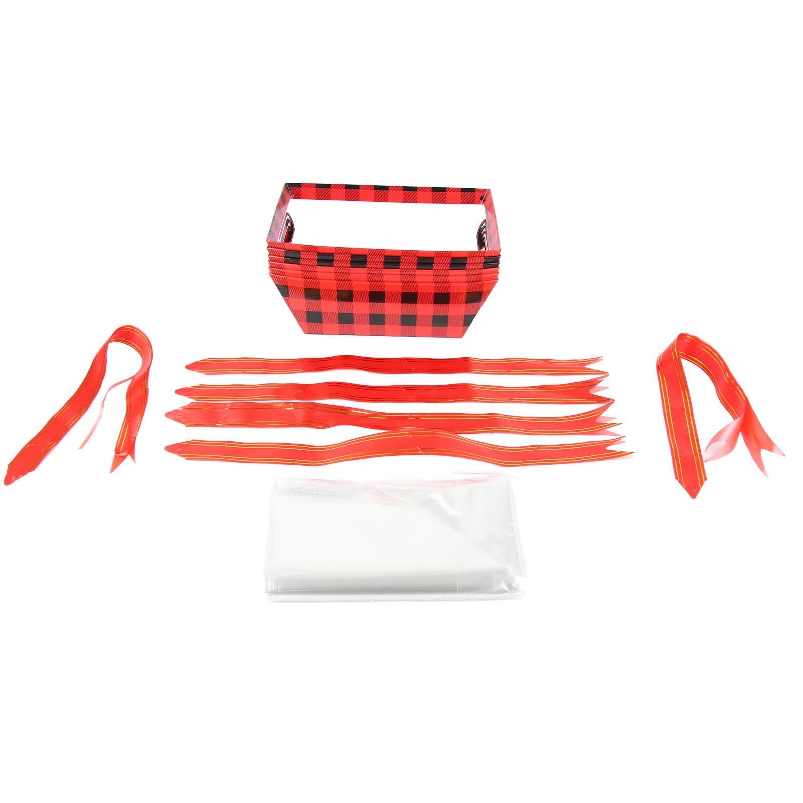 Empty Gift Basket with Handles Sturdy Tray Wine Gift Basket Party Favors Basket for Graduation Birthday Wedding - Image 1