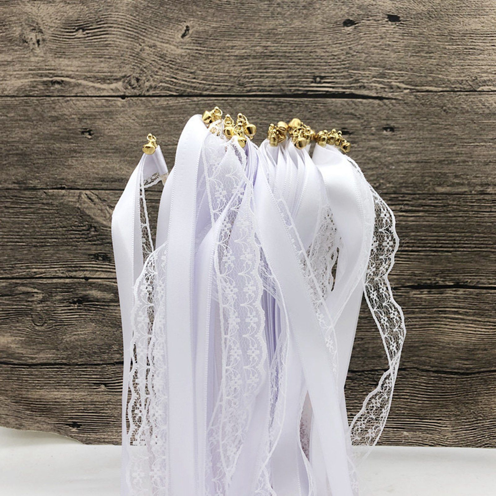 Lace Ribbon Fairy Wand Streamer Stick with Bell Ribbon Magic Wand Decoration for Lawn Wedding Festival Party - Image 8