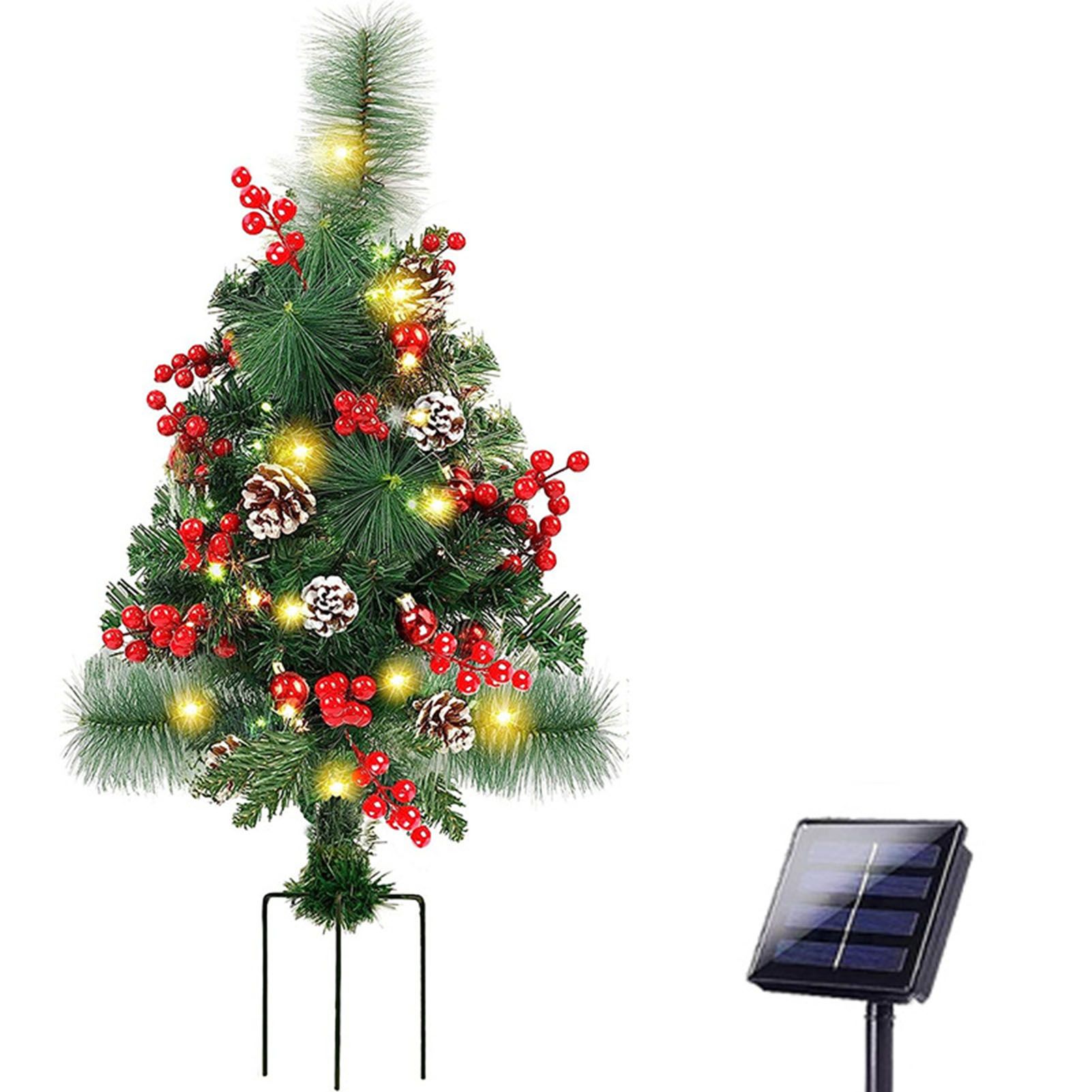 Solar Christmas Tree Garden Stake Lights Outdoor Christmas Tree Lighted Yard Decorations - Image 1
