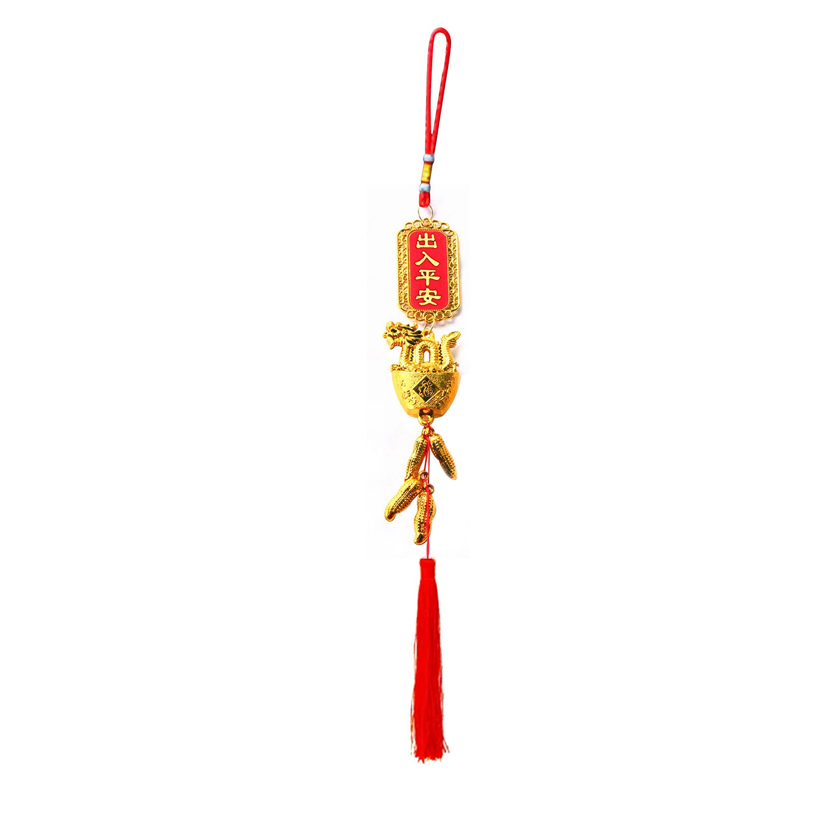 Hanging Plated Pendant Decoration Dragon Charm Year of The Dragon Hanging Ornament for Car Home Office - Image 1