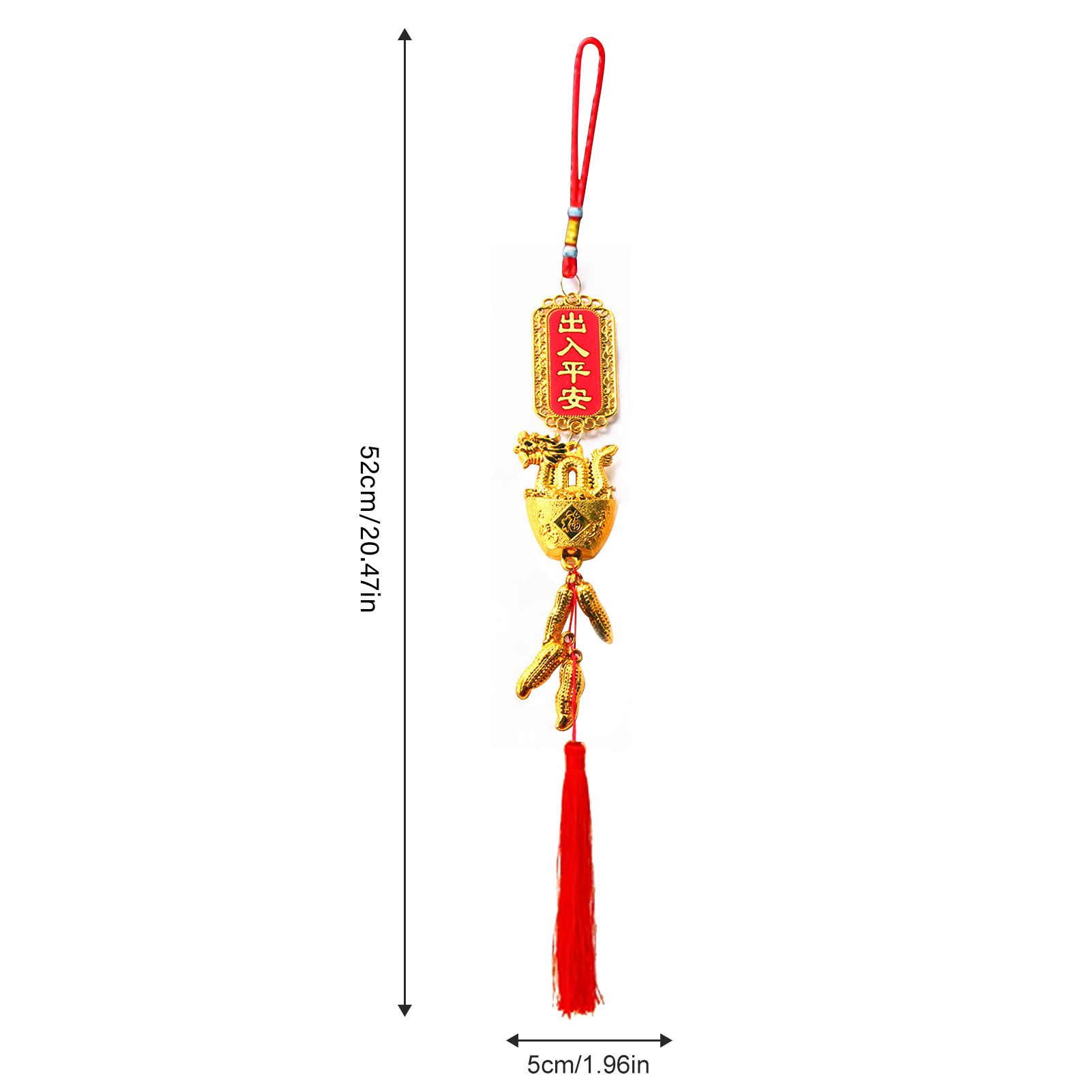 Hanging Plated Pendant Decoration Dragon Charm Year of The Dragon Hanging Ornament for Car Home Office - Image 6