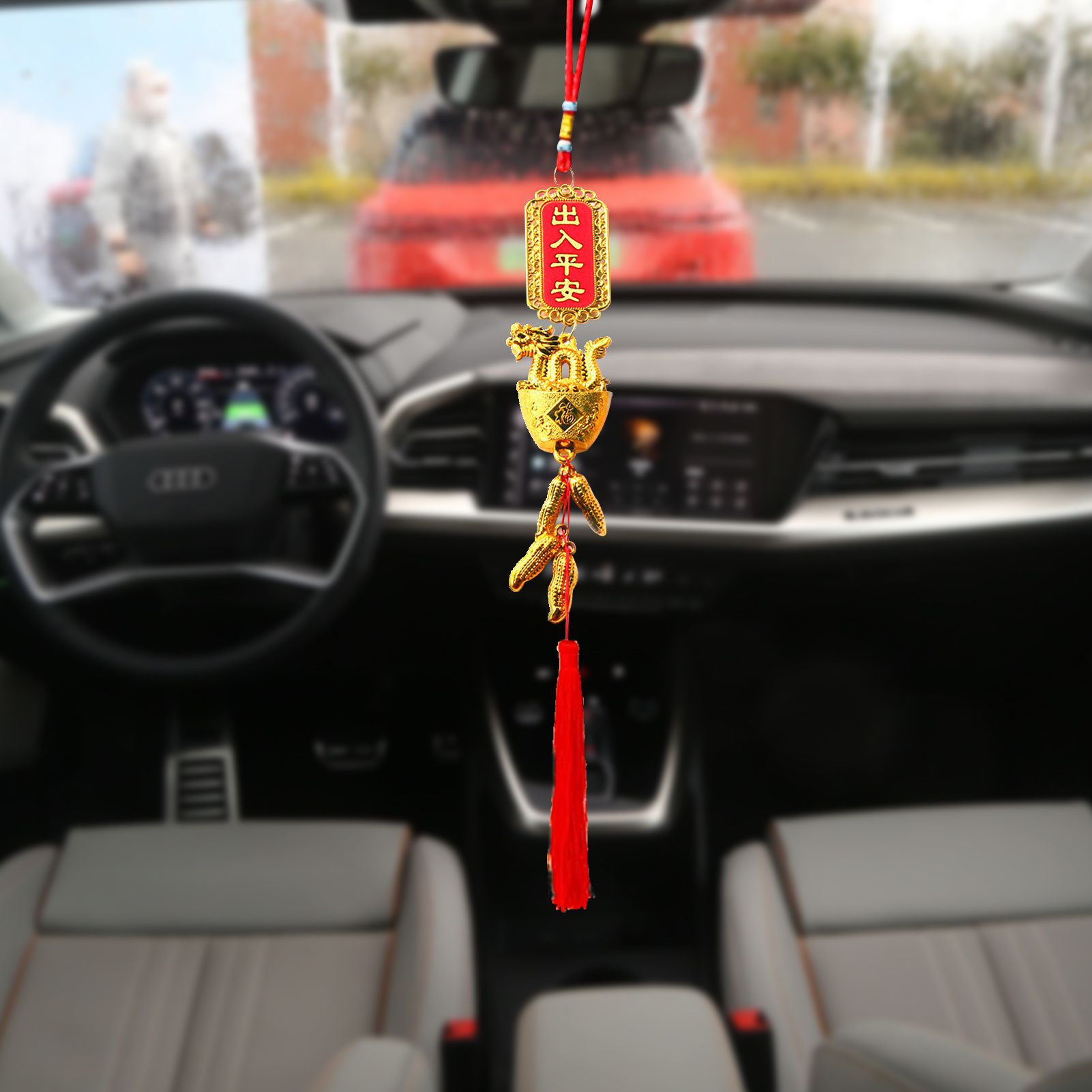 Hanging Plated Pendant Decoration Dragon Charm Year of The Dragon Hanging Ornament for Car Home Office - Image 7