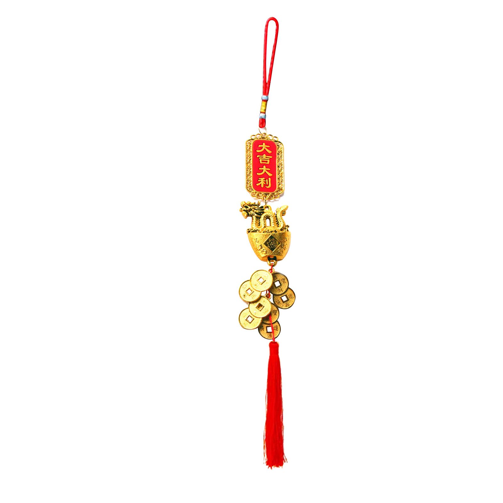 Hanging Plated Pendant Decoration Dragon Charm Year of The Dragon Hanging Ornament for Car Home Office - Image 1
