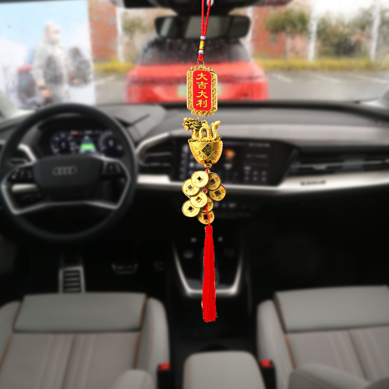 Hanging Plated Pendant Decoration Dragon Charm Year of The Dragon Hanging Ornament for Car Home Office - Image 7