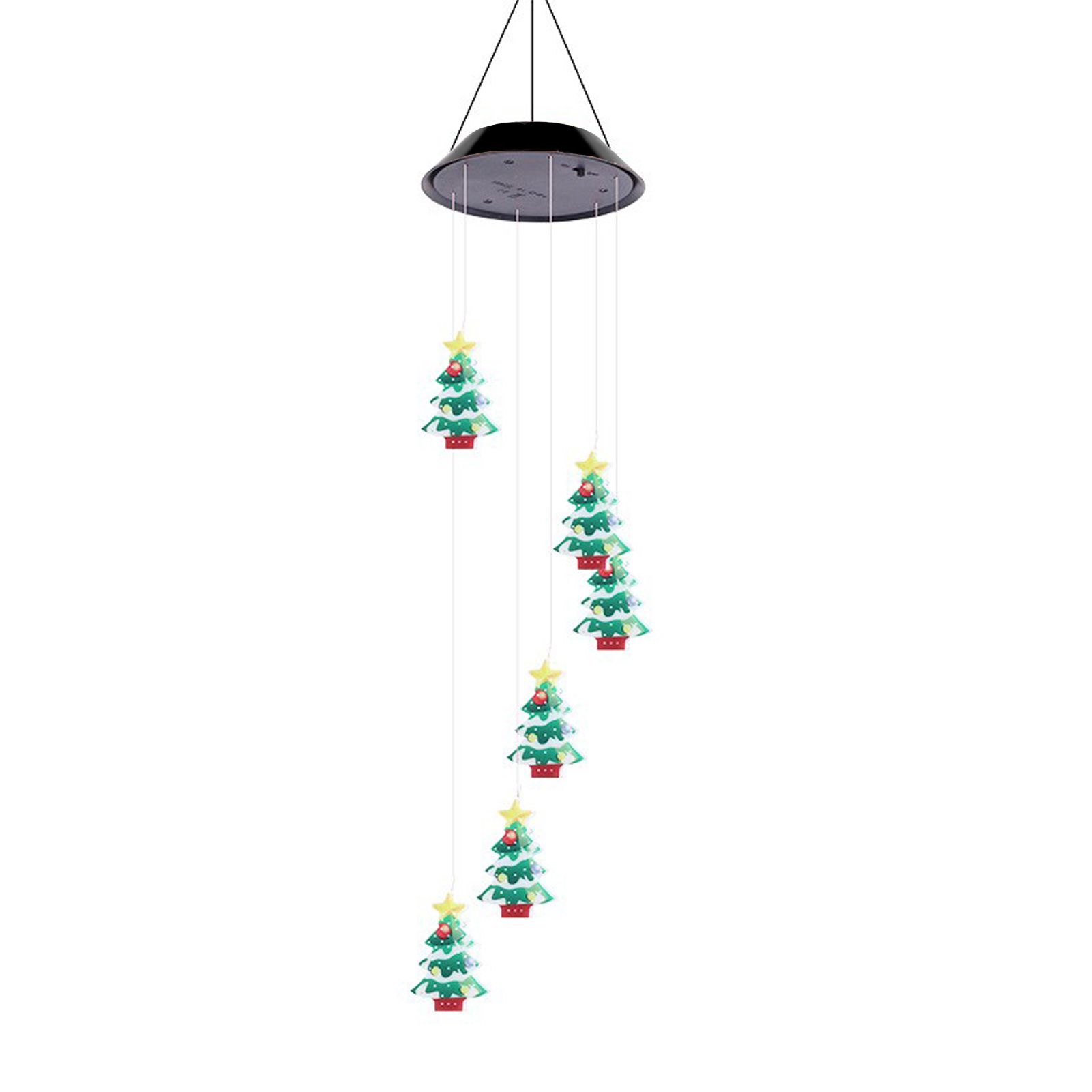Yard Solar Wind Chime Light LED Solar Powered Wind Chimes Hanging Lamp for Patio Garden - Image 1