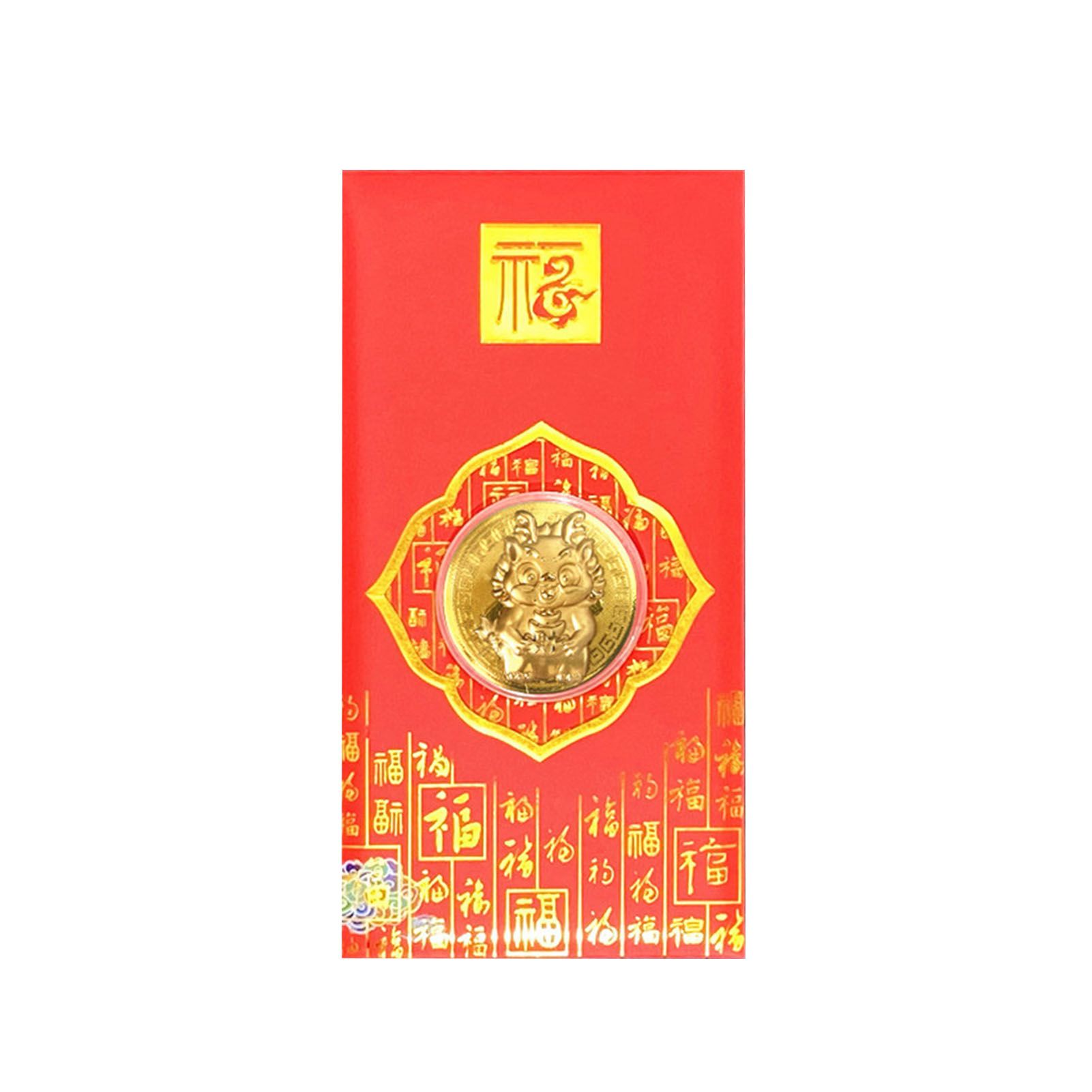 Chinese Red Envelope Year of The Dragon Gold Foil Lucky Red Packet for Spring Festival New Year - Image 1