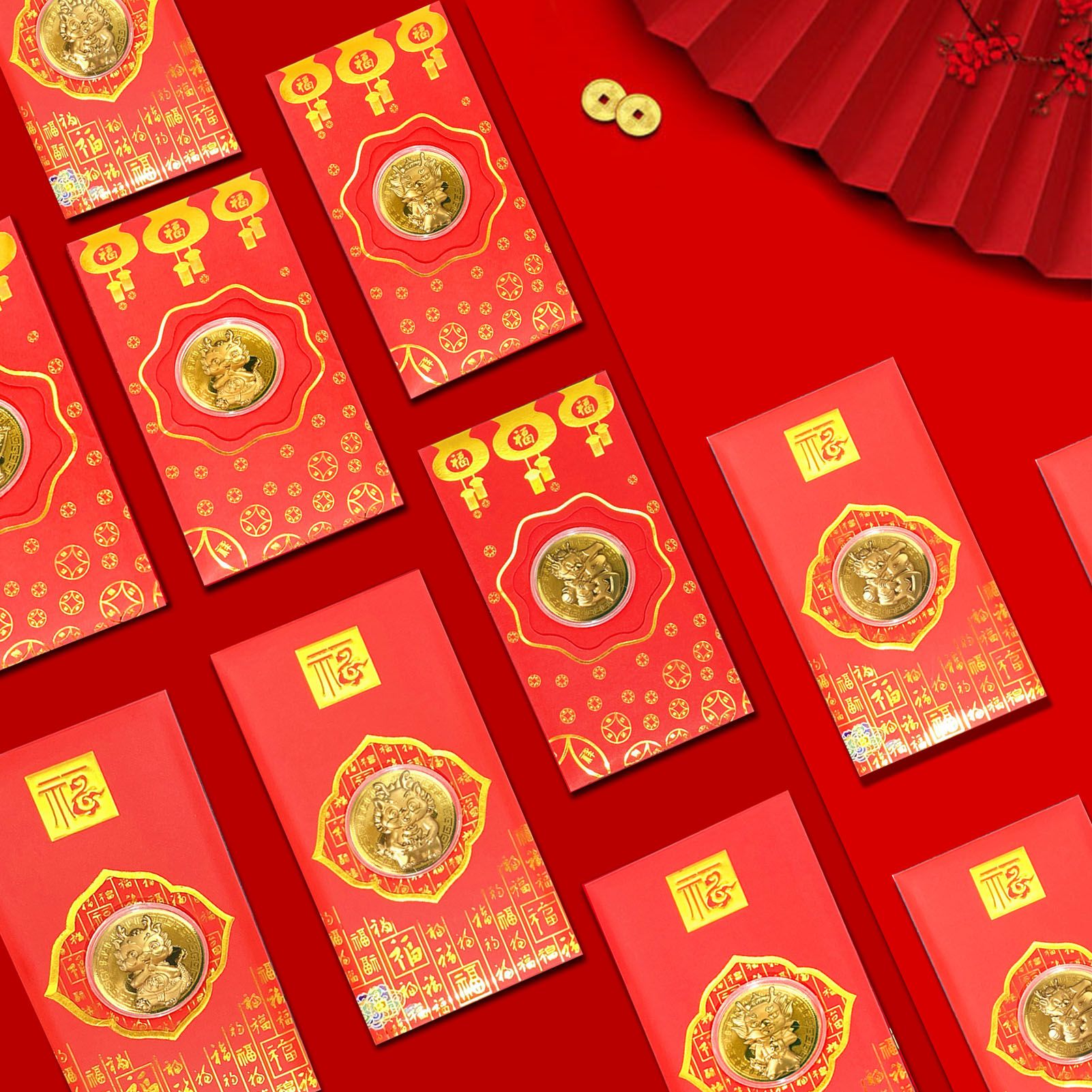 Chinese Red Envelope Year of The Dragon Gold Foil Lucky Red Packet for Spring Festival New Year - Image 4