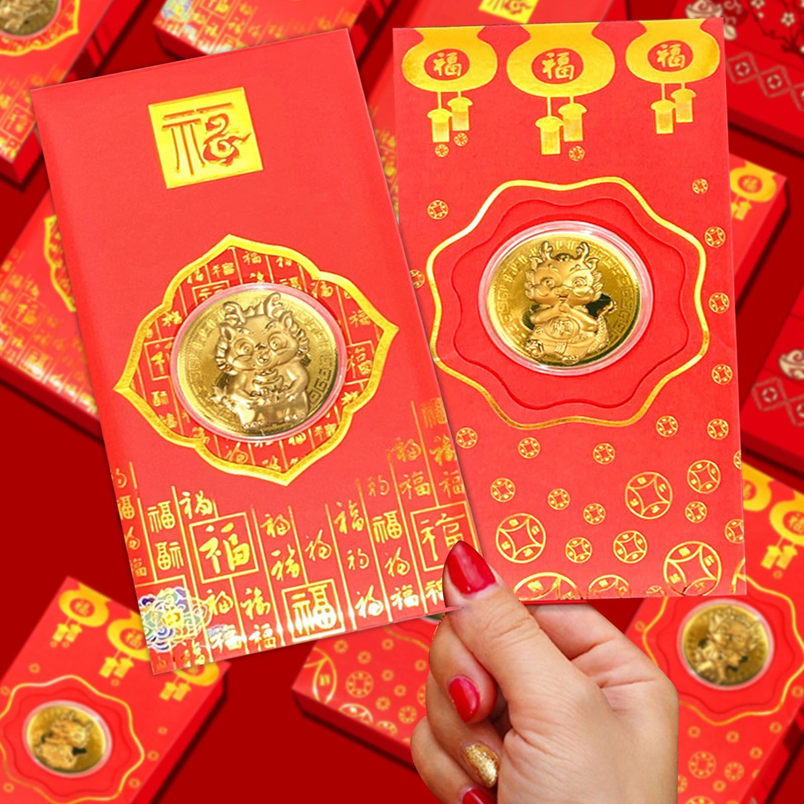 Chinese Red Envelope Year of The Dragon Gold Foil Lucky Red Packet for Spring Festival New Year - Image 5