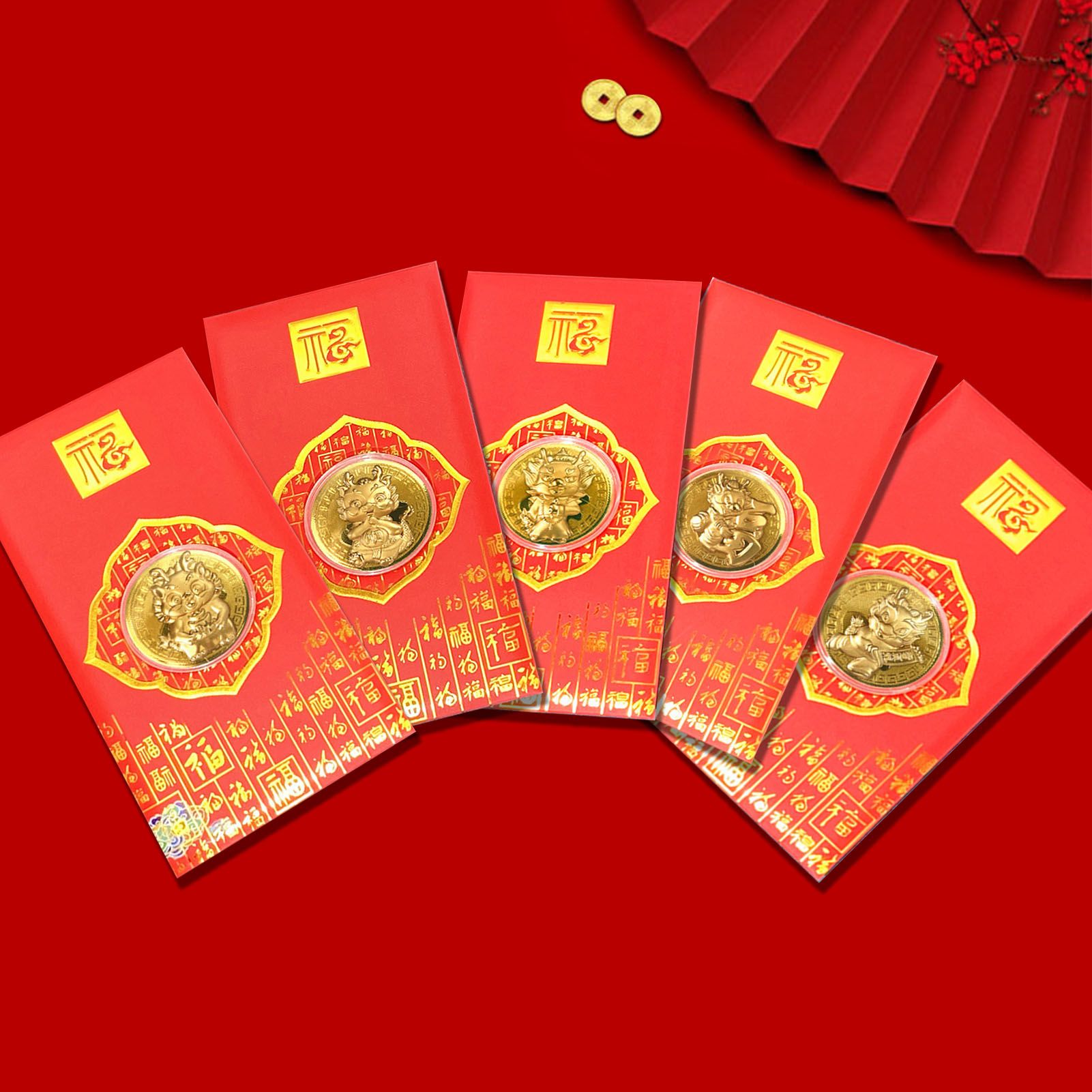 Chinese Red Envelope Year of The Dragon Gold Foil Lucky Red Packet for Spring Festival New Year - Image 6