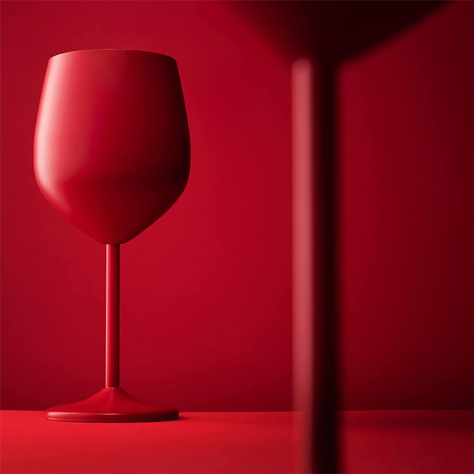 1 PCS 18oz Stainless Steel Matte Wine Glasses Red - Image 3