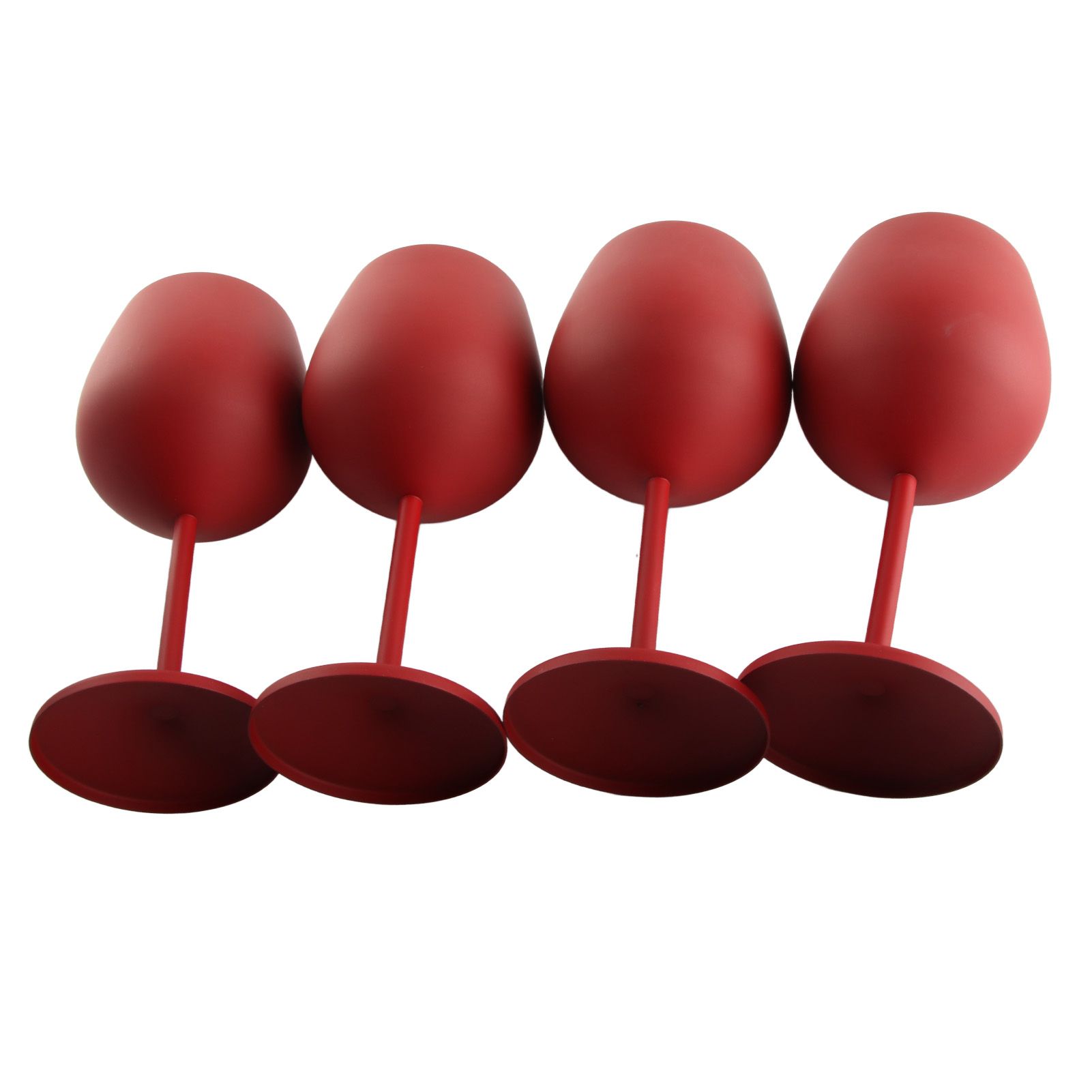 4 PCS 18oz Stainless Steel Matte Wine Glasses Red - Image 6
