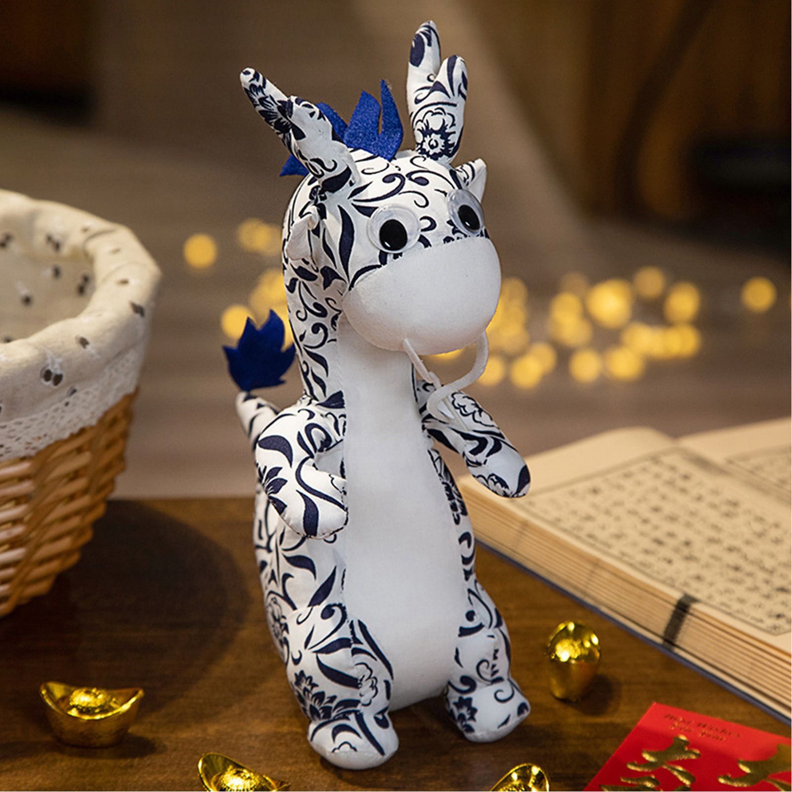 New Year Dragon Mascot Simulation Dragon Doll Zodiac Dragon Plush Toy - Image 3