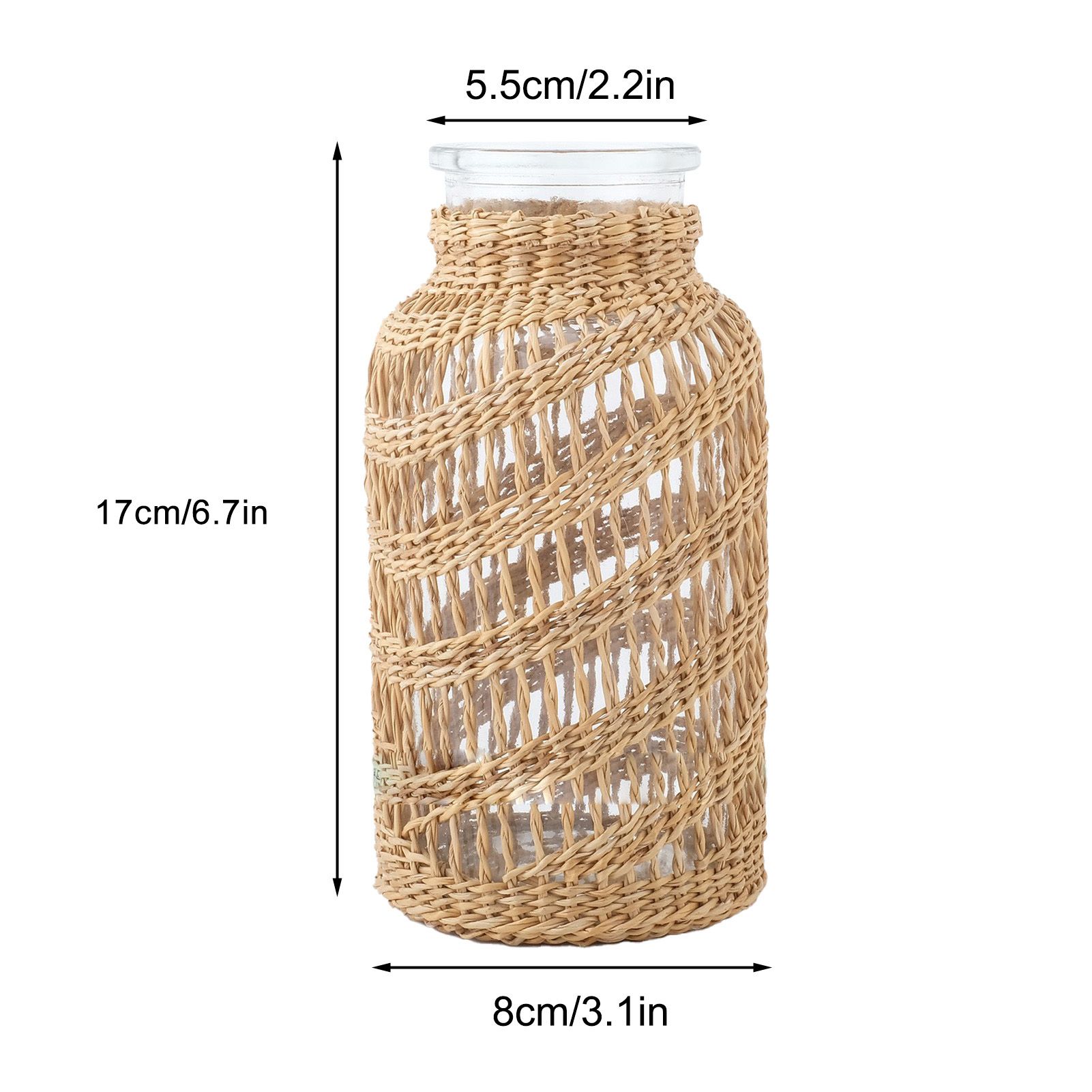 Weaving Vases Rattan Weaving Vases Living Room Home Decoration - Image 2
