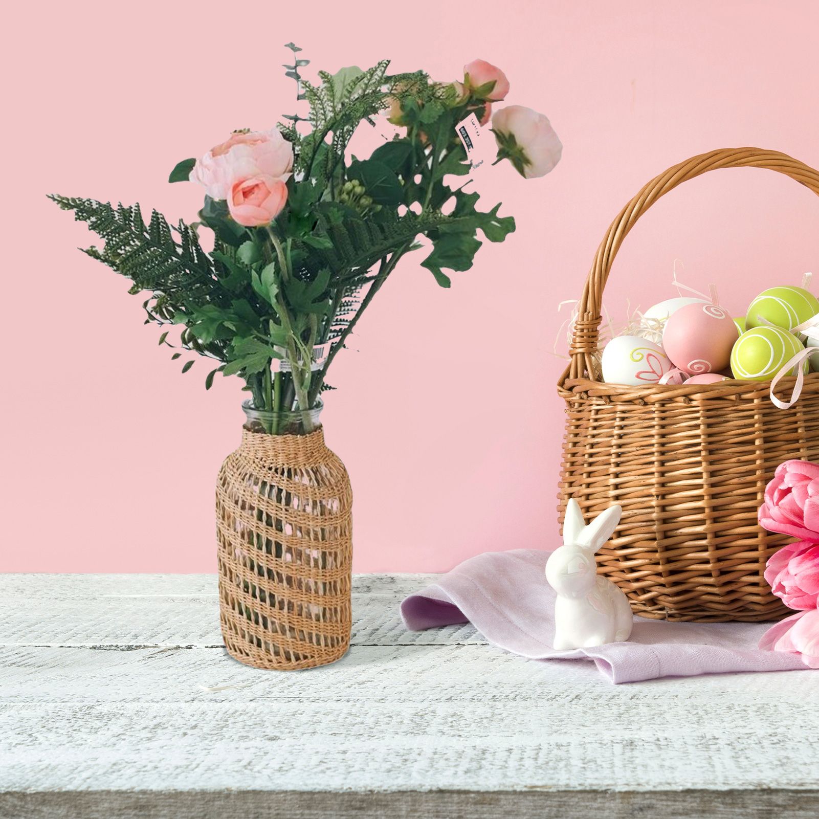 Weaving Vases Rattan Weaving Vases Living Room Home Decoration - Image 6
