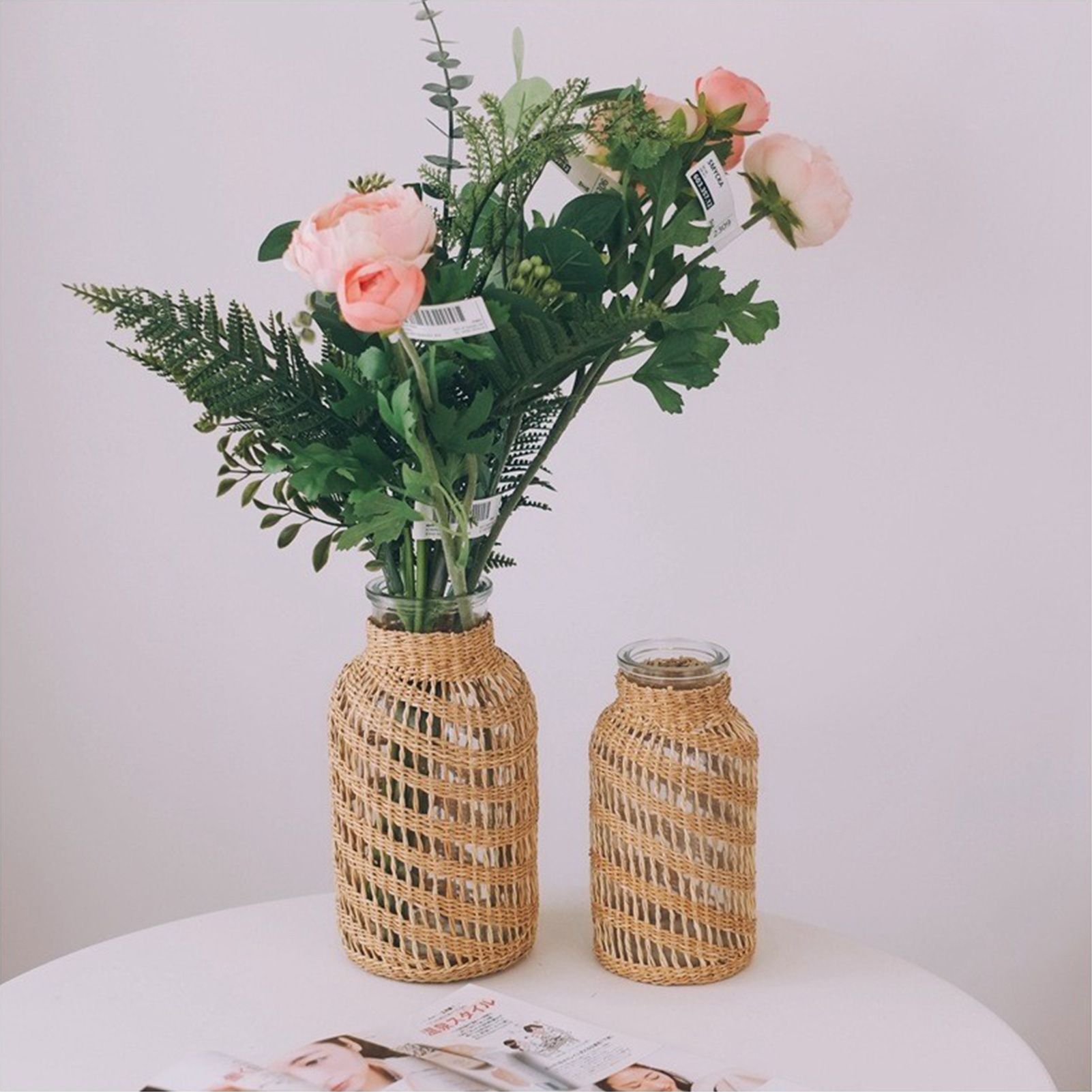 Weaving Vases Rattan Weaving Vases Living Room Home Decoration - Image 8