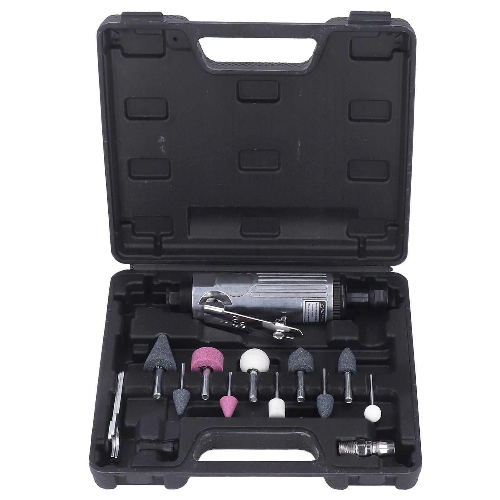 1/4in Air Die Grinder Kit Portable Pneumatic Polishing Grinding Machine Straight Handle 22000RPM - Image 1
