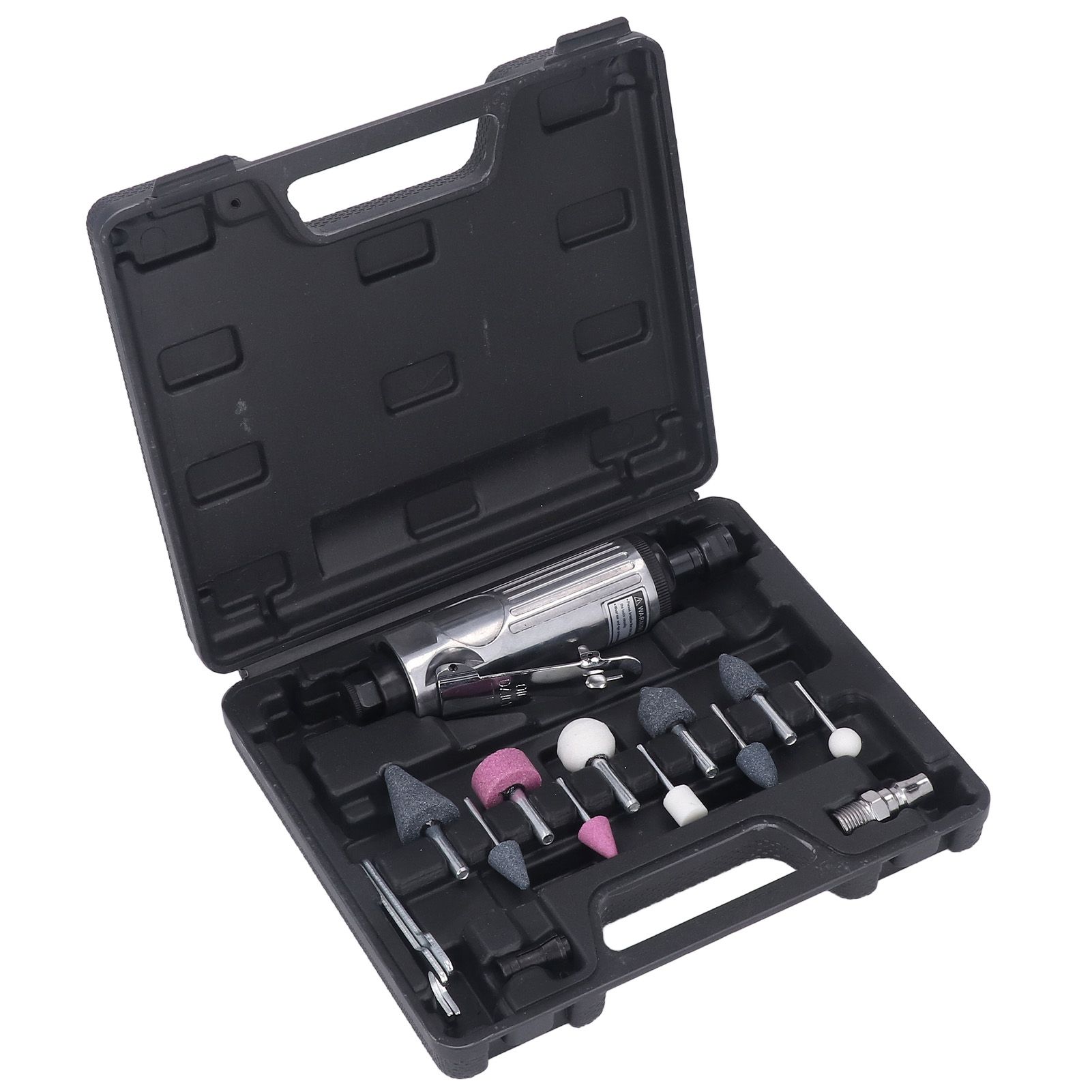 1/4in Air Die Grinder Kit Portable Pneumatic Polishing Grinding Machine Straight Handle 22000RPM - Image 3