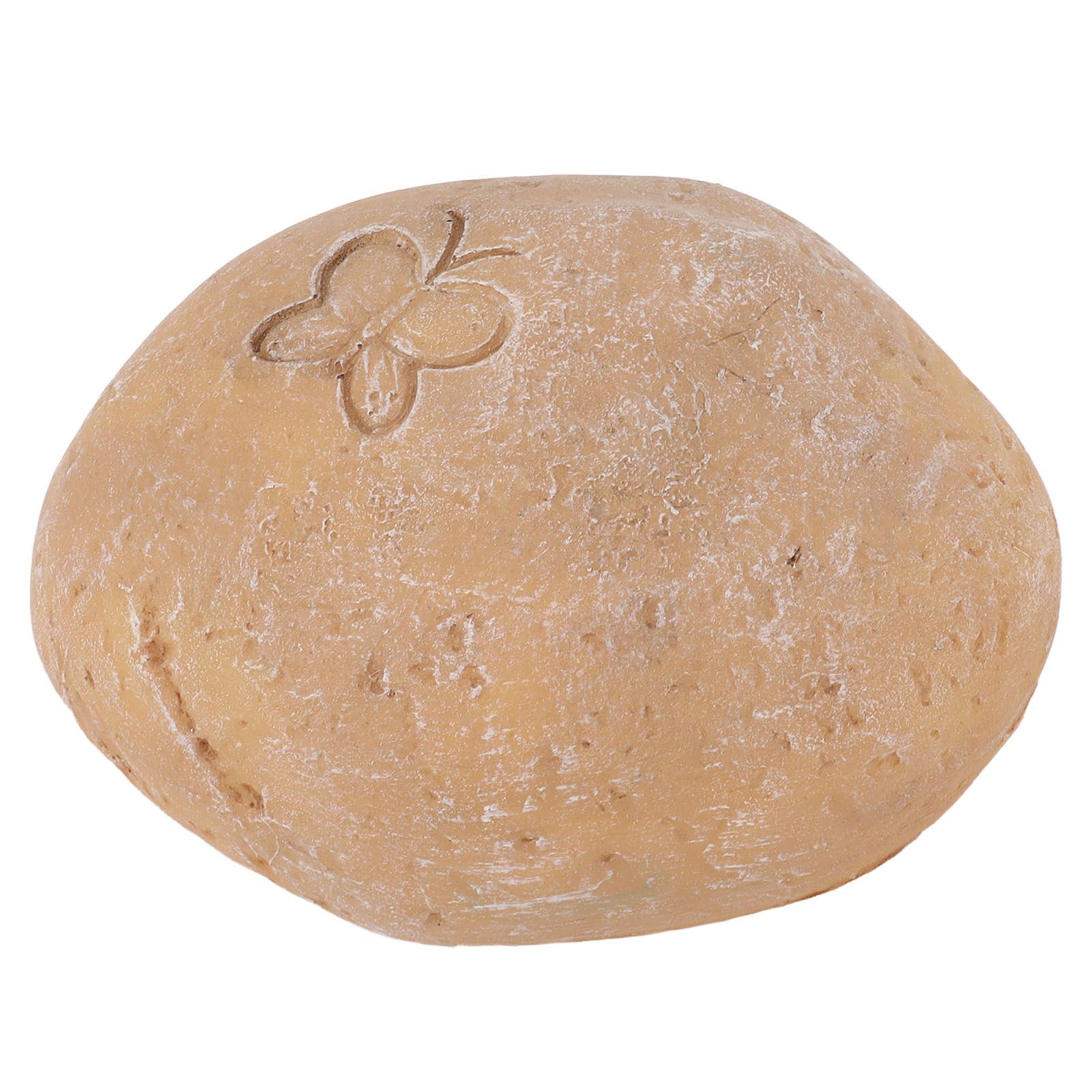 Pet Memorial Garden Stone DIY Butterfly Print Pet Cat Dog Grave Marker Resin Pet Memorial Gift Stone Sand Yellow - Image 1