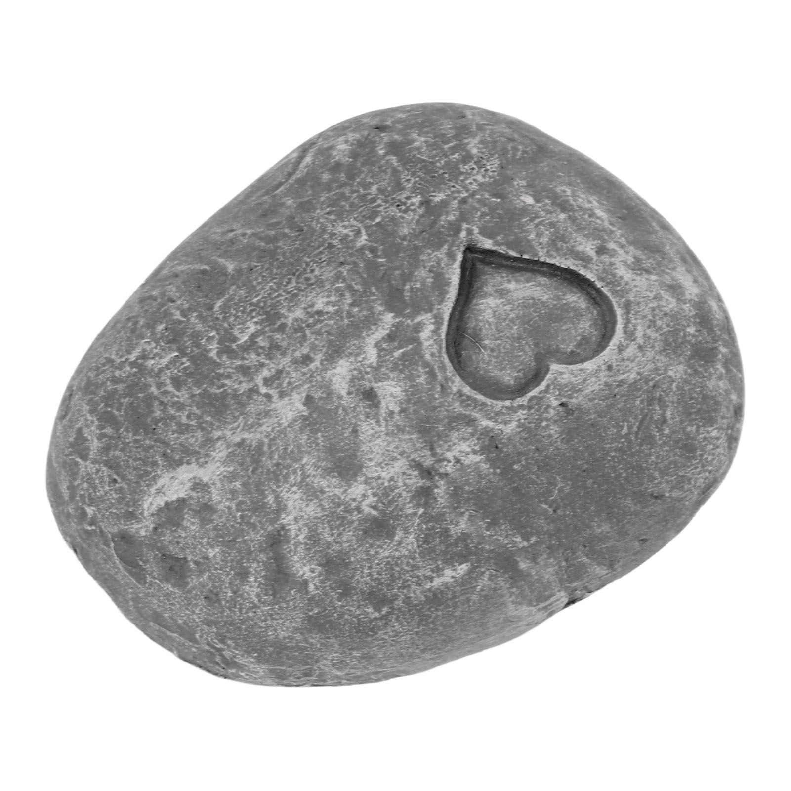 Pet Memorial Garden Stone DIY Lettering Simulation Pebbles Pet Grave Marker for Dogs Cats Love Stone Grey - Image 2