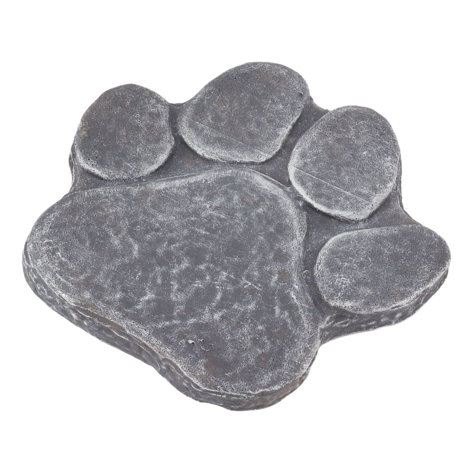 Dog Pawprint Memorial Stone DIY Lettering Dog Grave Marker Pet Monument for Outdoor Lawn Patio Rock Grey - Image 5