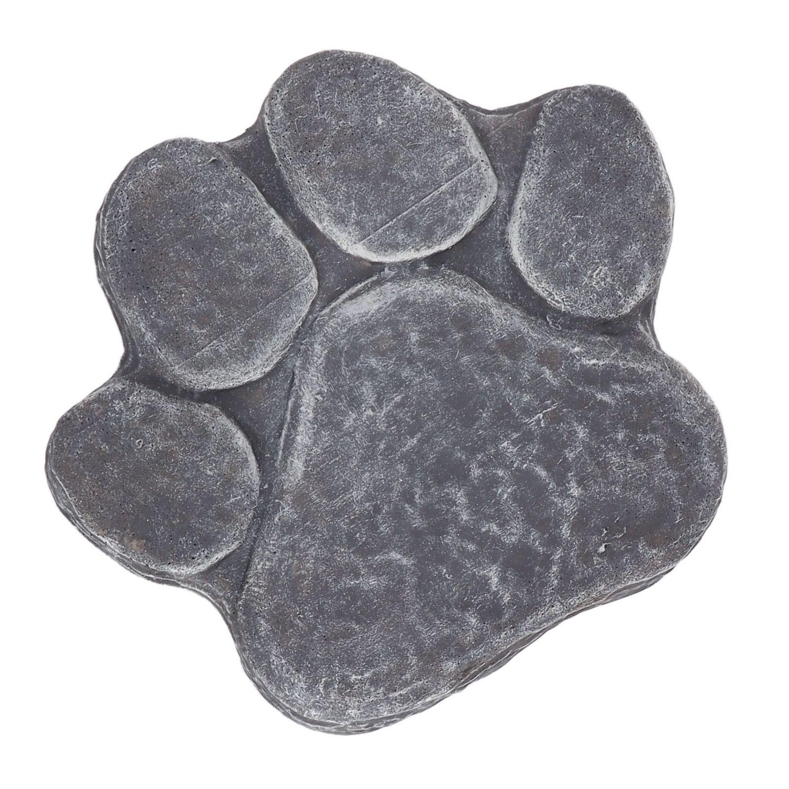 Dog Pawprint Memorial Stone DIY Lettering Dog Grave Marker Pet Monument for Outdoor Lawn Patio Rock Grey - Image 6