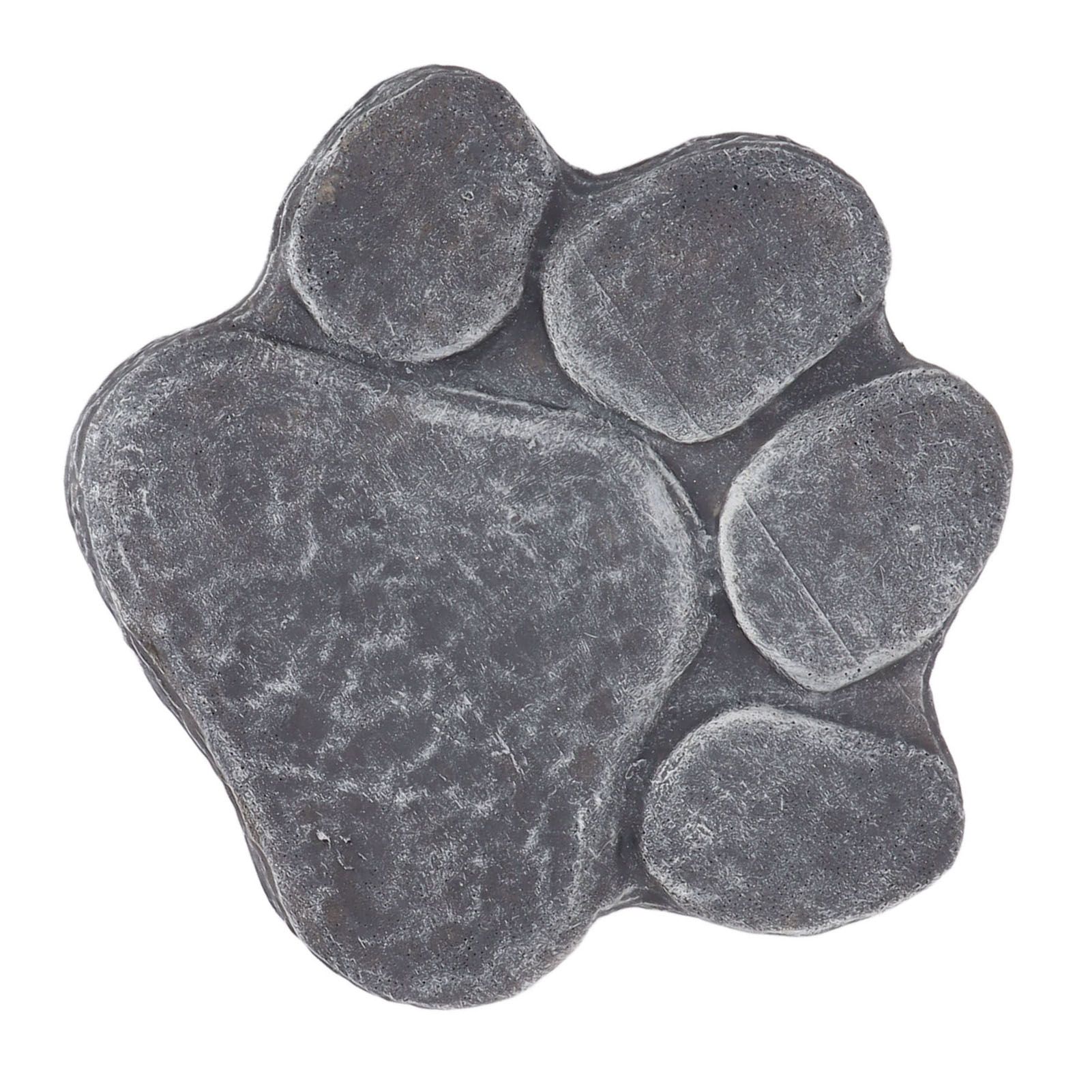 Dog Pawprint Memorial Stone DIY Lettering Dog Grave Marker Pet Monument for Outdoor Lawn Patio Rock Grey - Image 7
