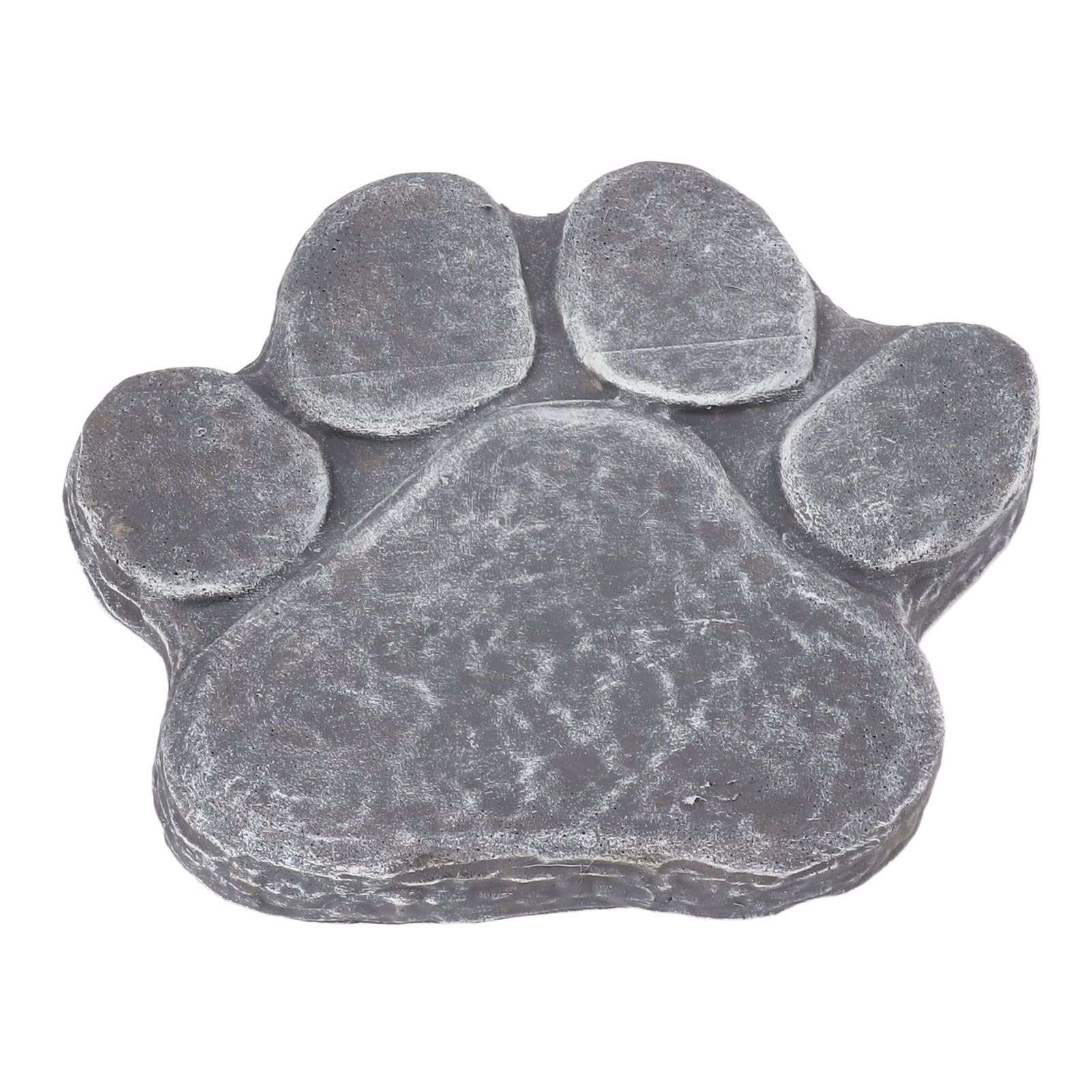 Dog Pawprint Memorial Stone DIY Lettering Dog Grave Marker Pet Monument for Outdoor Lawn Patio Rock Grey - Image 8