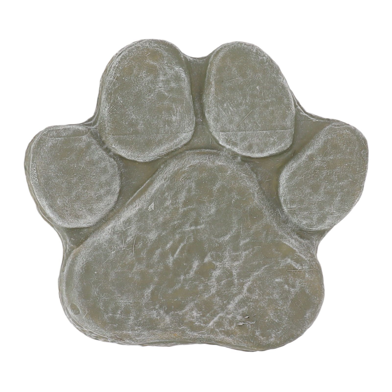 Dog Pawprint Memorial Stone DIY Lettering Dog Grave Marker Pet Monument for Outdoor Lawn Patio Mossy Green - Image 1