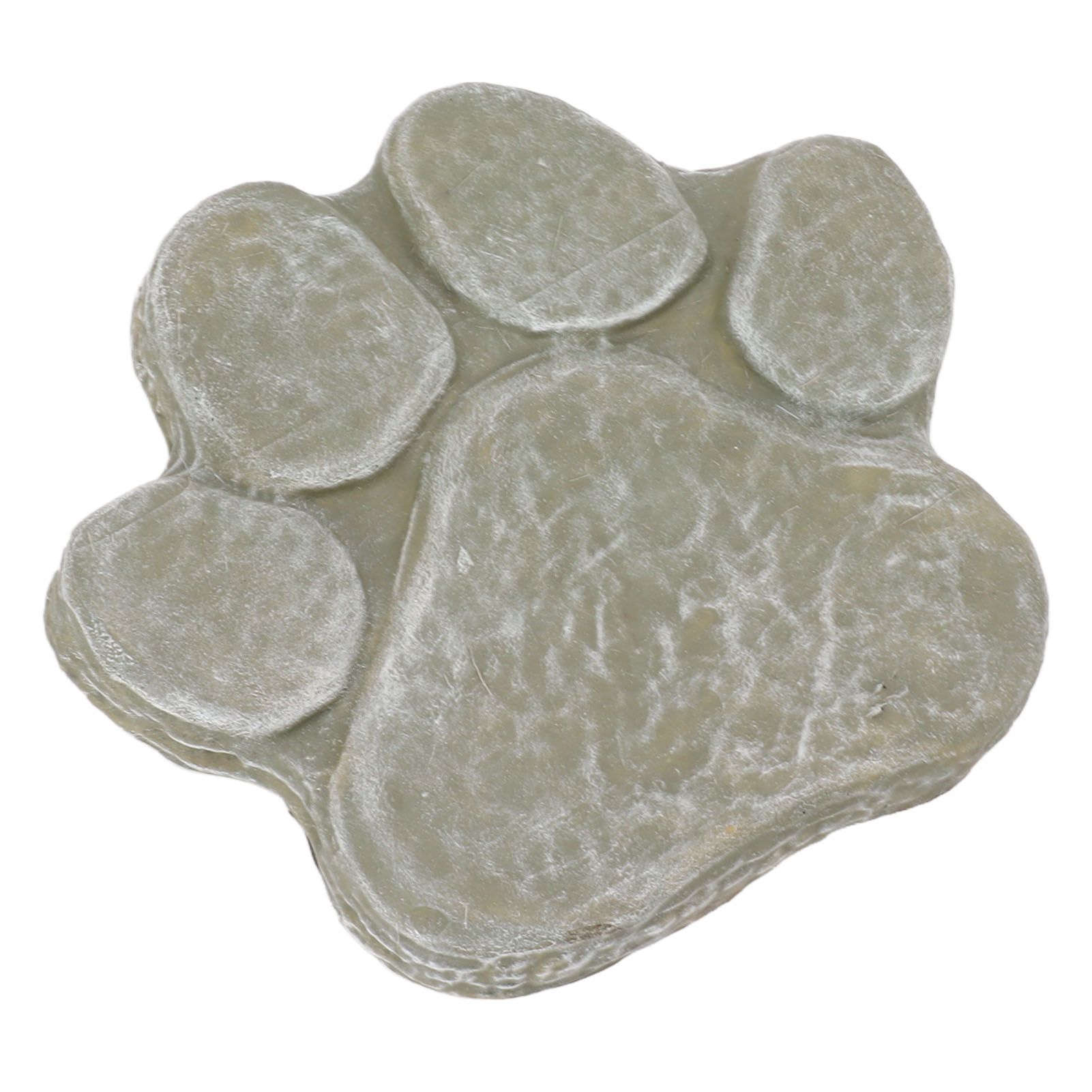 Dog Pawprint Memorial Stone DIY Lettering Dog Grave Marker Pet Monument for Outdoor Lawn Patio Mossy Green - Image 4