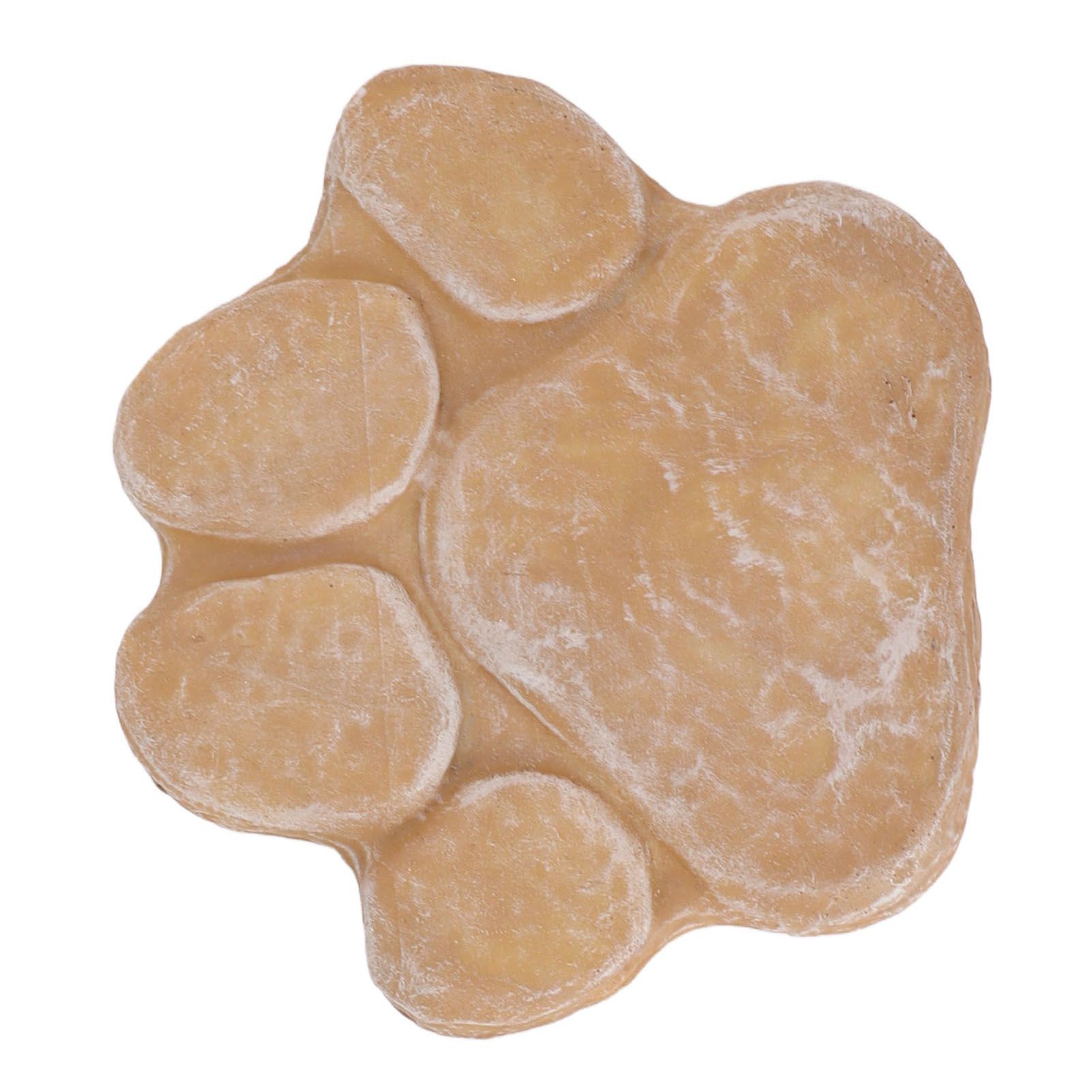 Dog Pawprint Memorial Stone DIY Lettering Dog Grave Marker Pet Monument for Outdoor Lawn Patio Sandy Yellow - Image 2