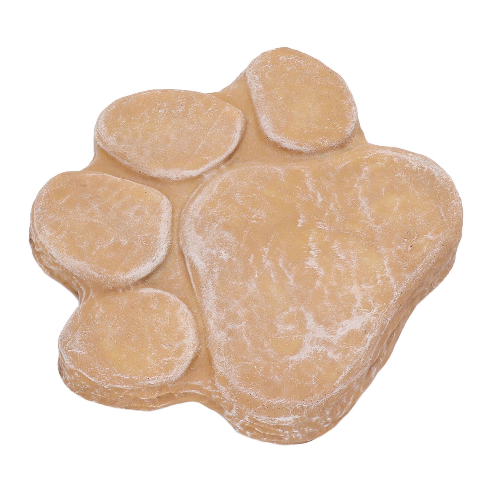 Dog Pawprint Memorial Stone DIY Lettering Dog Grave Marker Pet Monument for Outdoor Lawn Patio Sandy Yellow - Image 3