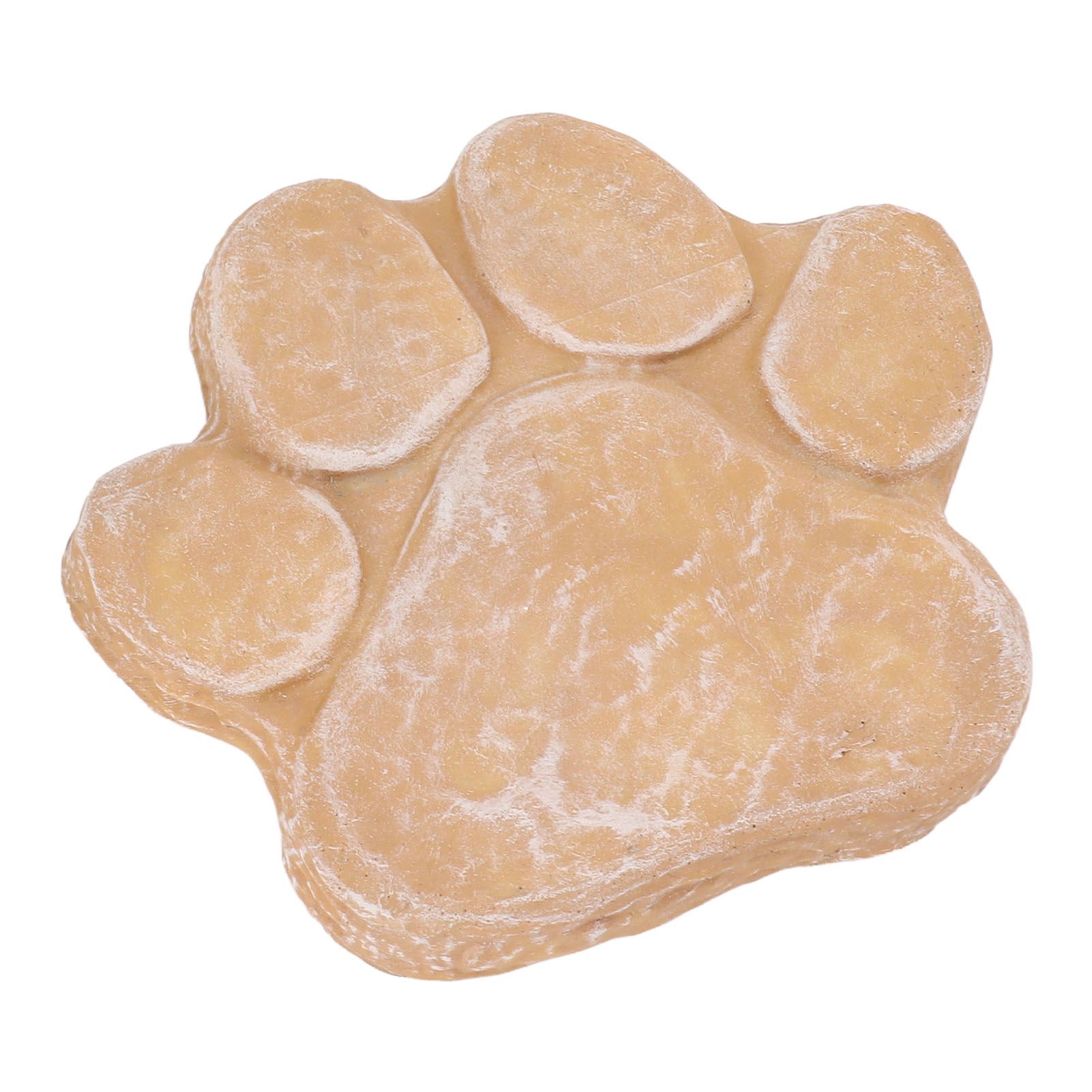 Dog Pawprint Memorial Stone DIY Lettering Dog Grave Marker Pet Monument for Outdoor Lawn Patio Sandy Yellow - Image 4