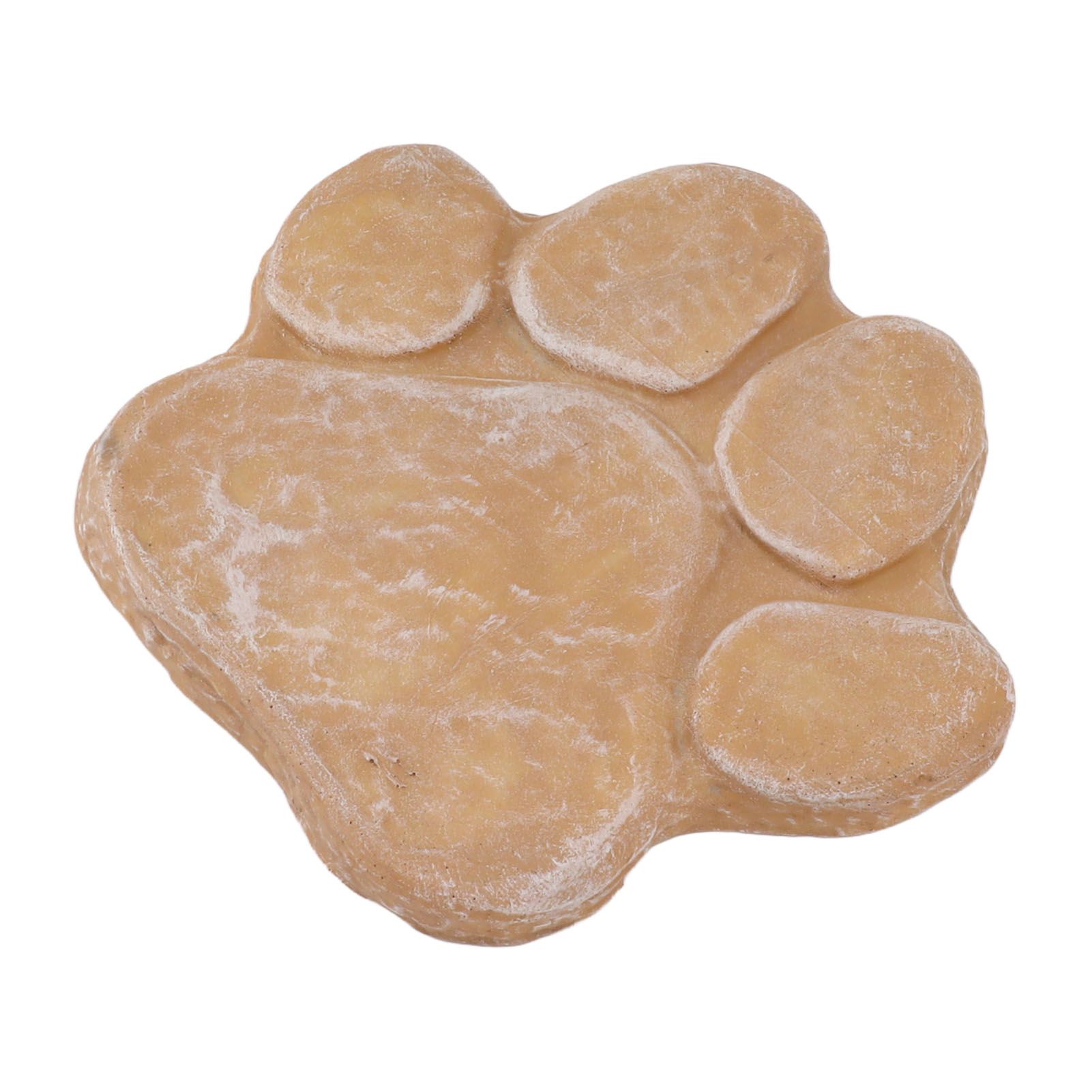 Dog Pawprint Memorial Stone DIY Lettering Dog Grave Marker Pet Monument for Outdoor Lawn Patio Sandy Yellow - Image 5