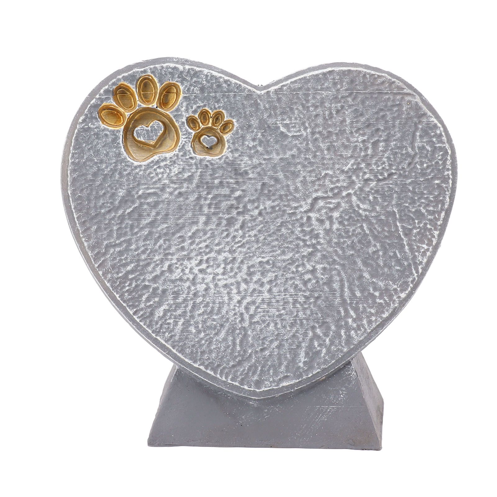 Heart Shaped Animal Tombstone DIY Resin Dog Pet Memorial Stone Outdoor Courtyard Decoration Ornaments Standing Rock Grey - Image 1