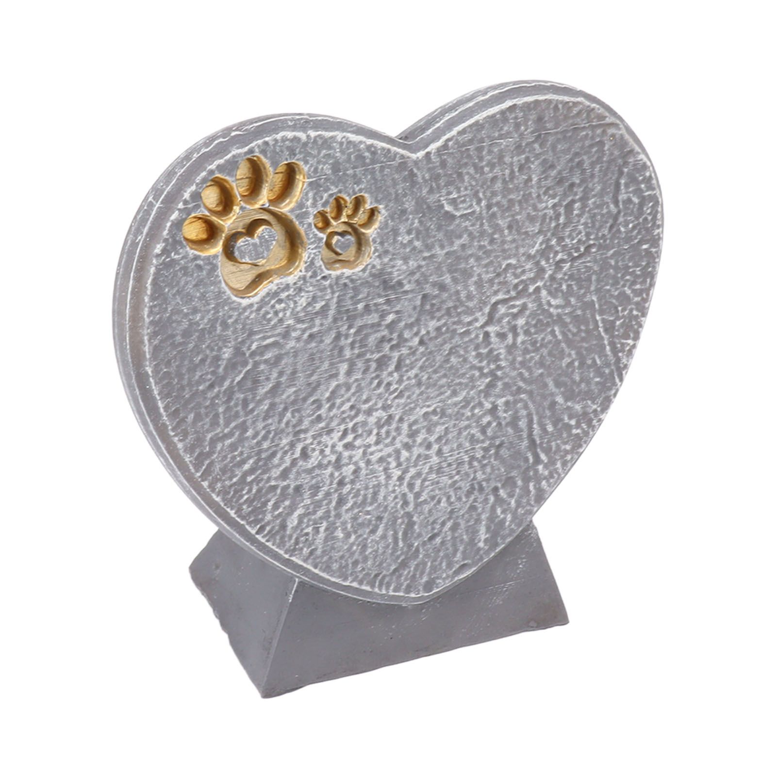 Heart Shaped Animal Tombstone DIY Resin Dog Pet Memorial Stone Outdoor Courtyard Decoration Ornaments Standing Rock Grey - Image 3