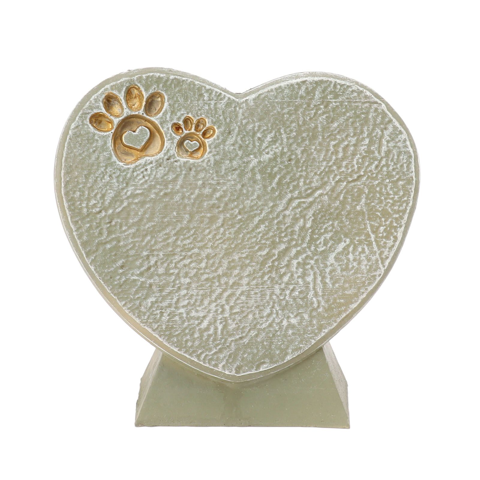 Heart Shaped Animal Tombstone DIY Resin Dog Pet Memorial Stone Outdoor Courtyard Decoration Ornaments Standing Mossy Green - Image 1