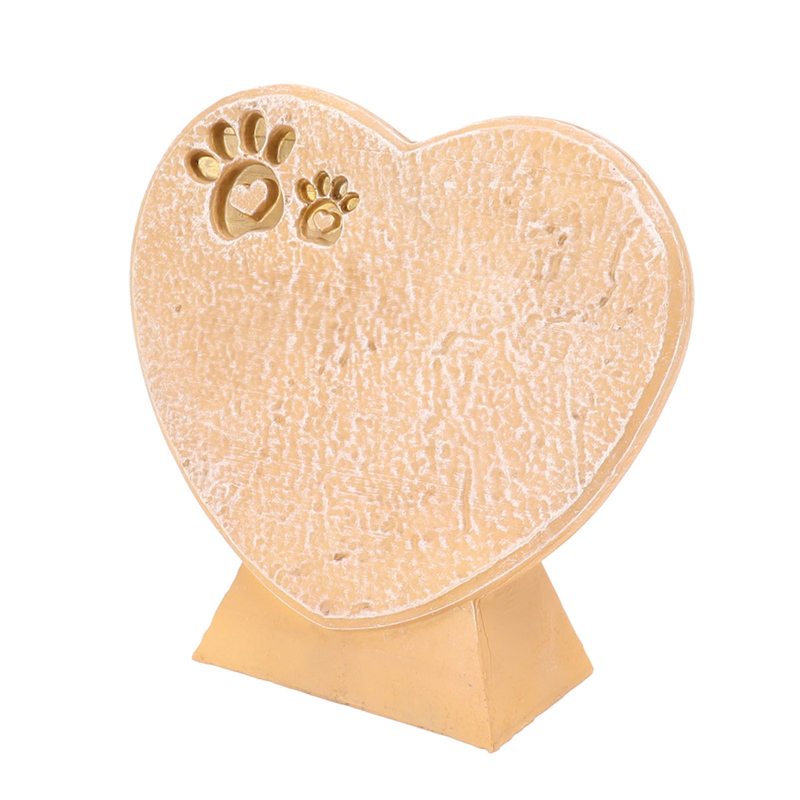 Heart Shaped Animal Tombstone DIY Resin Dog Pet Memorial Stone Outdoor Courtyard Decoration Ornaments Standing Sandy Yellow - Image 2