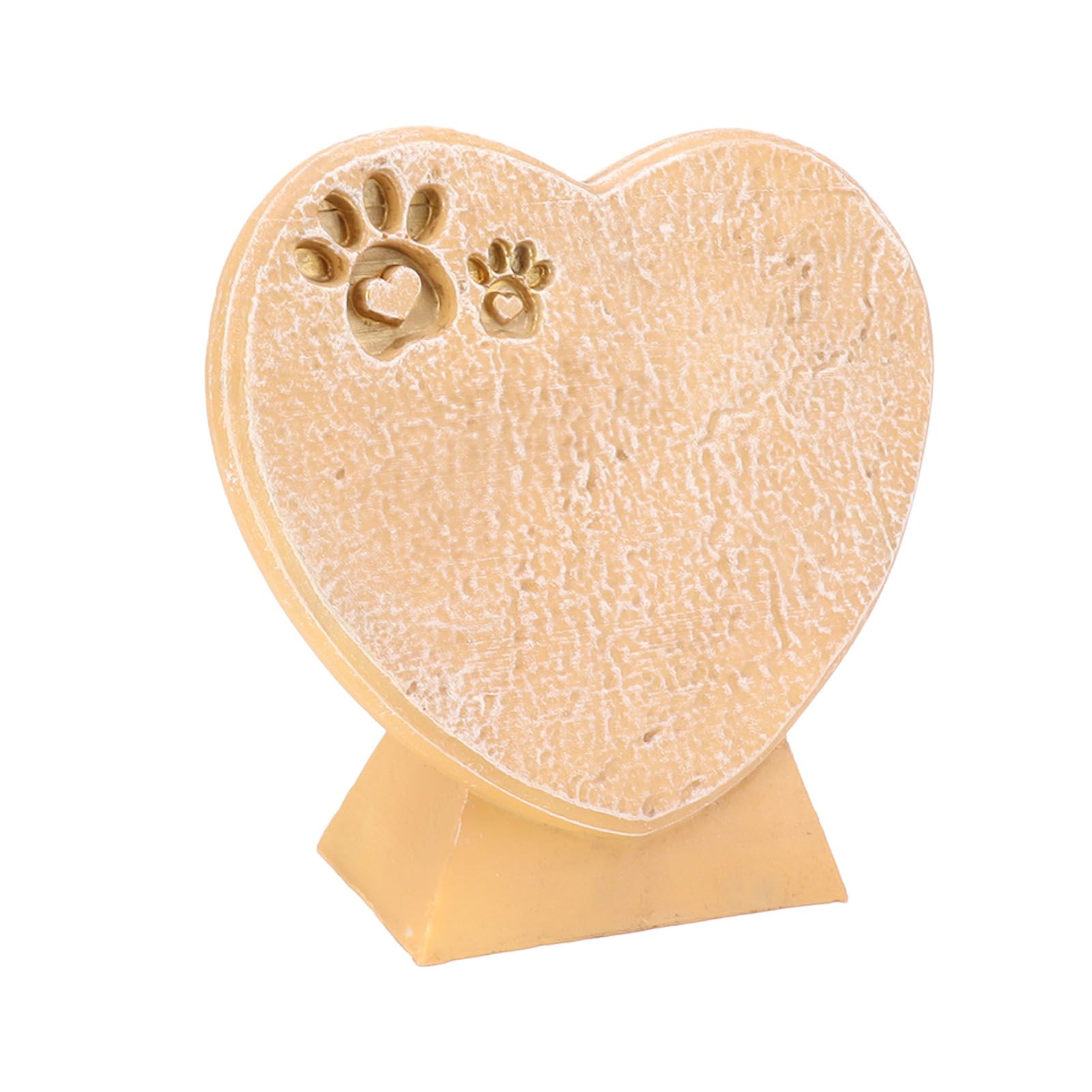 Heart Shaped Animal Tombstone DIY Resin Dog Pet Memorial Stone Outdoor Courtyard Decoration Ornaments Standing Sandy Yellow - Image 3