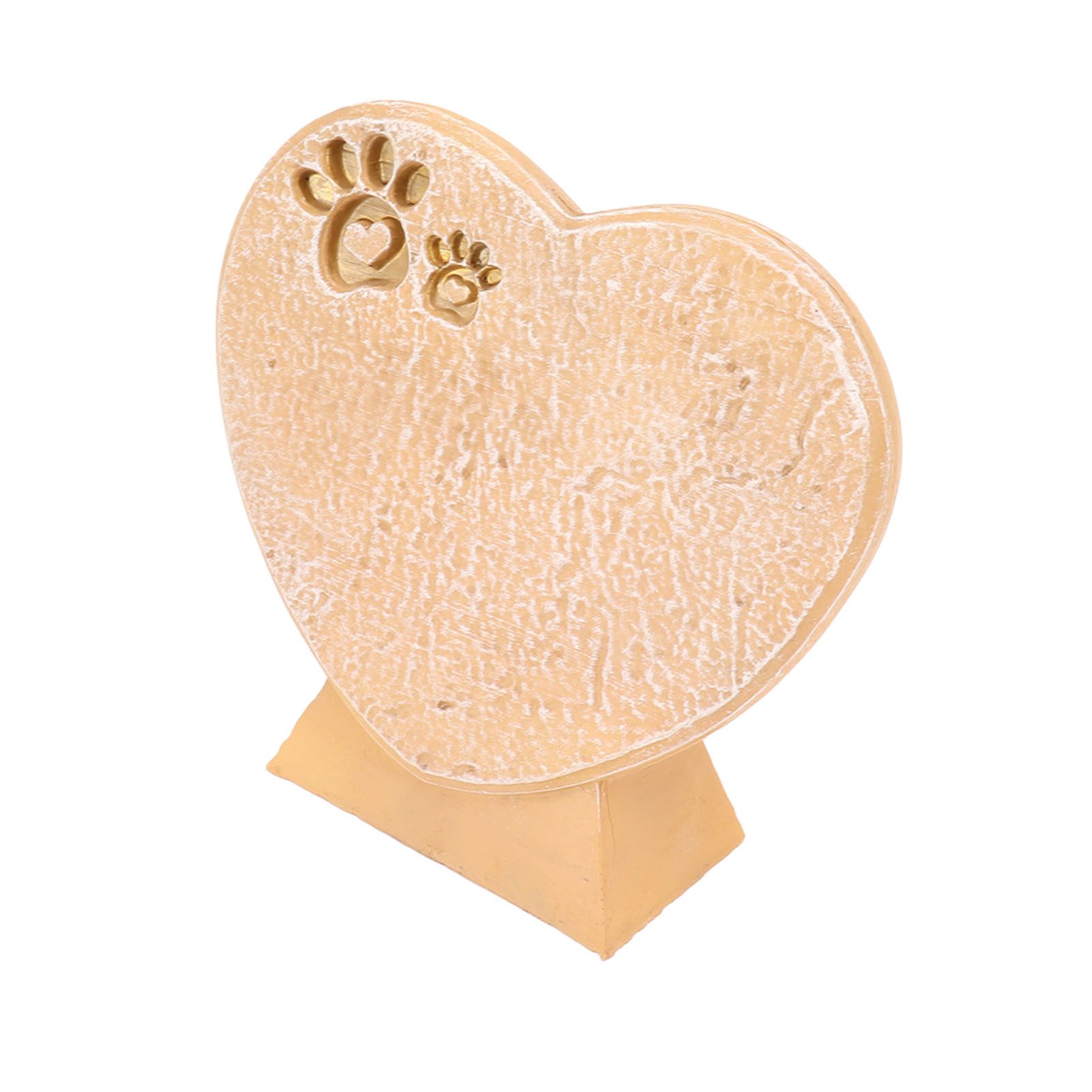 Heart Shaped Animal Tombstone DIY Resin Dog Pet Memorial Stone Outdoor Courtyard Decoration Ornaments Standing Sandy Yellow - Image 4