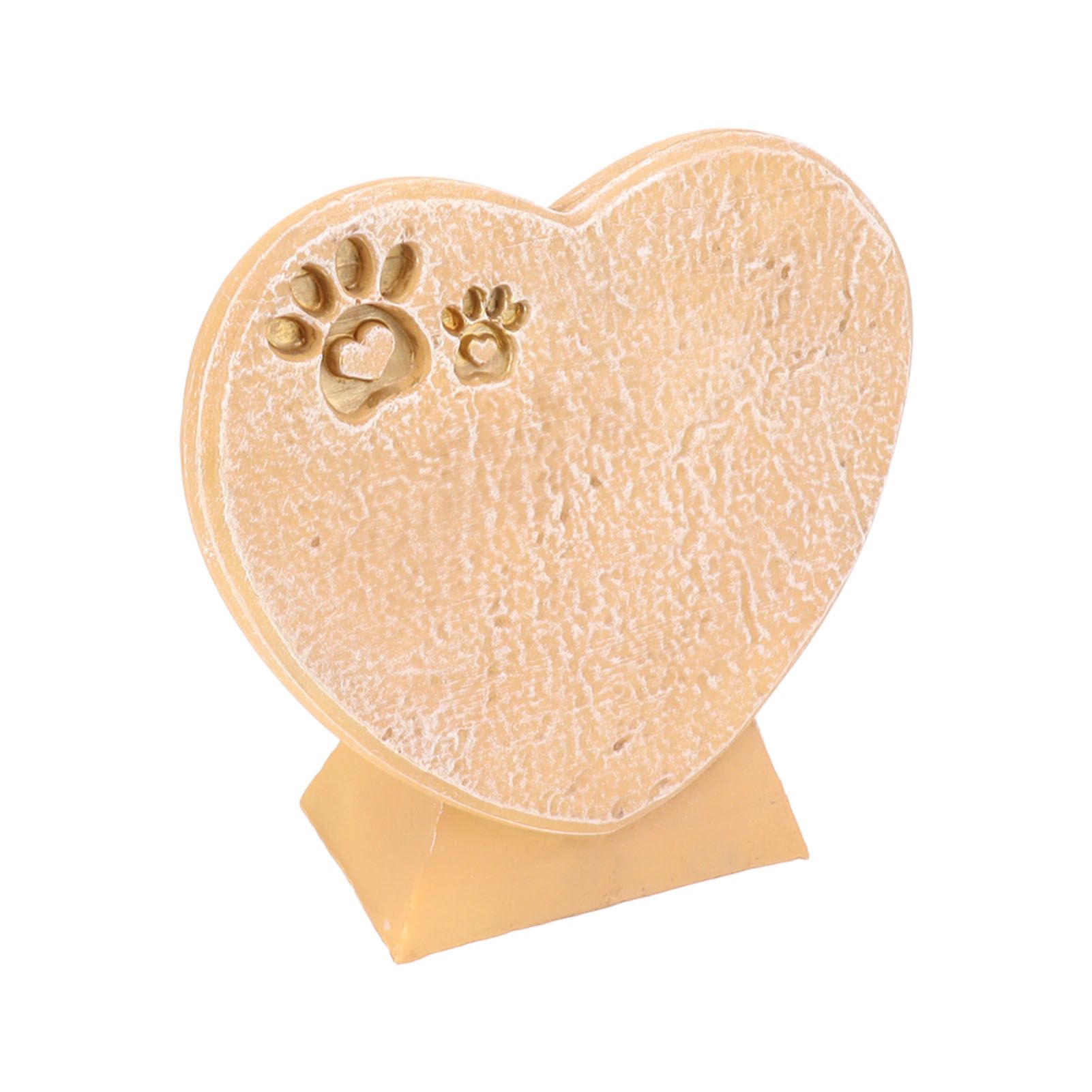 Heart Shaped Animal Tombstone DIY Resin Dog Pet Memorial Stone Outdoor Courtyard Decoration Ornaments Standing Sandy Yellow - Image 5