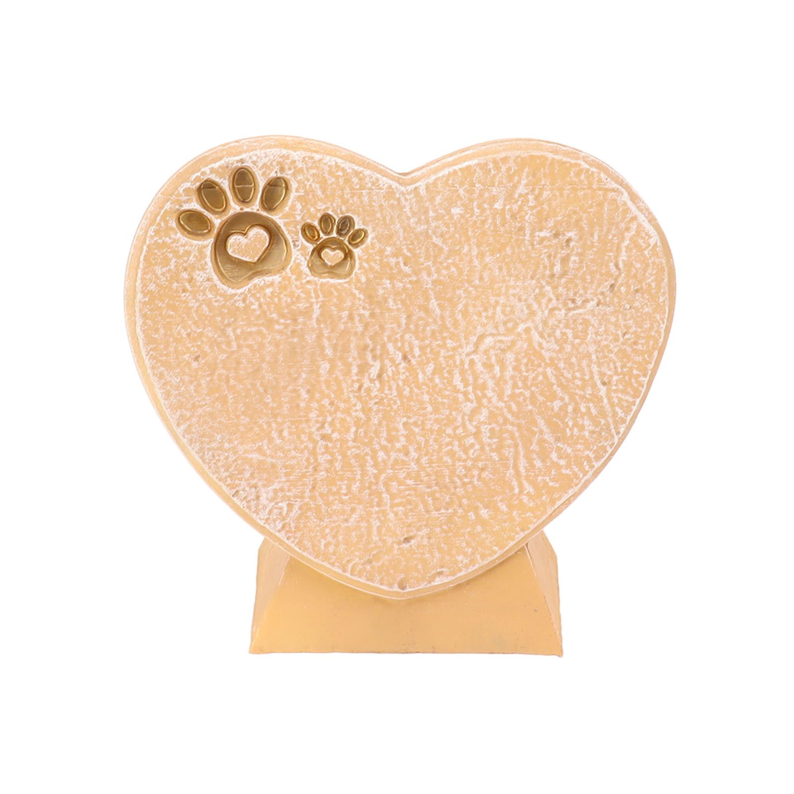 Heart Shaped Animal Tombstone DIY Resin Dog Pet Memorial Stone Outdoor Courtyard Decoration Ornaments Standing Sandy Yellow - Image 6