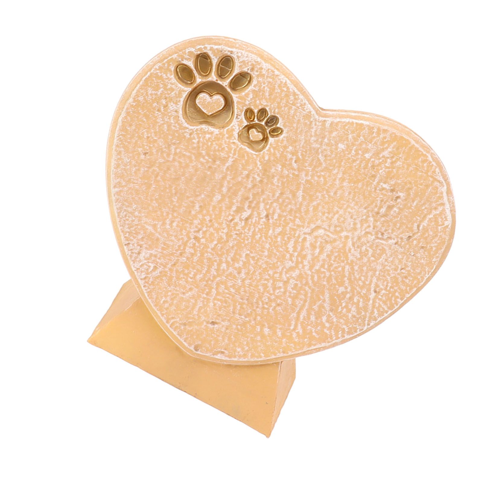 Heart Shaped Animal Tombstone DIY Resin Dog Pet Memorial Stone Outdoor Courtyard Decoration Ornaments Standing Sandy Yellow - Image 8