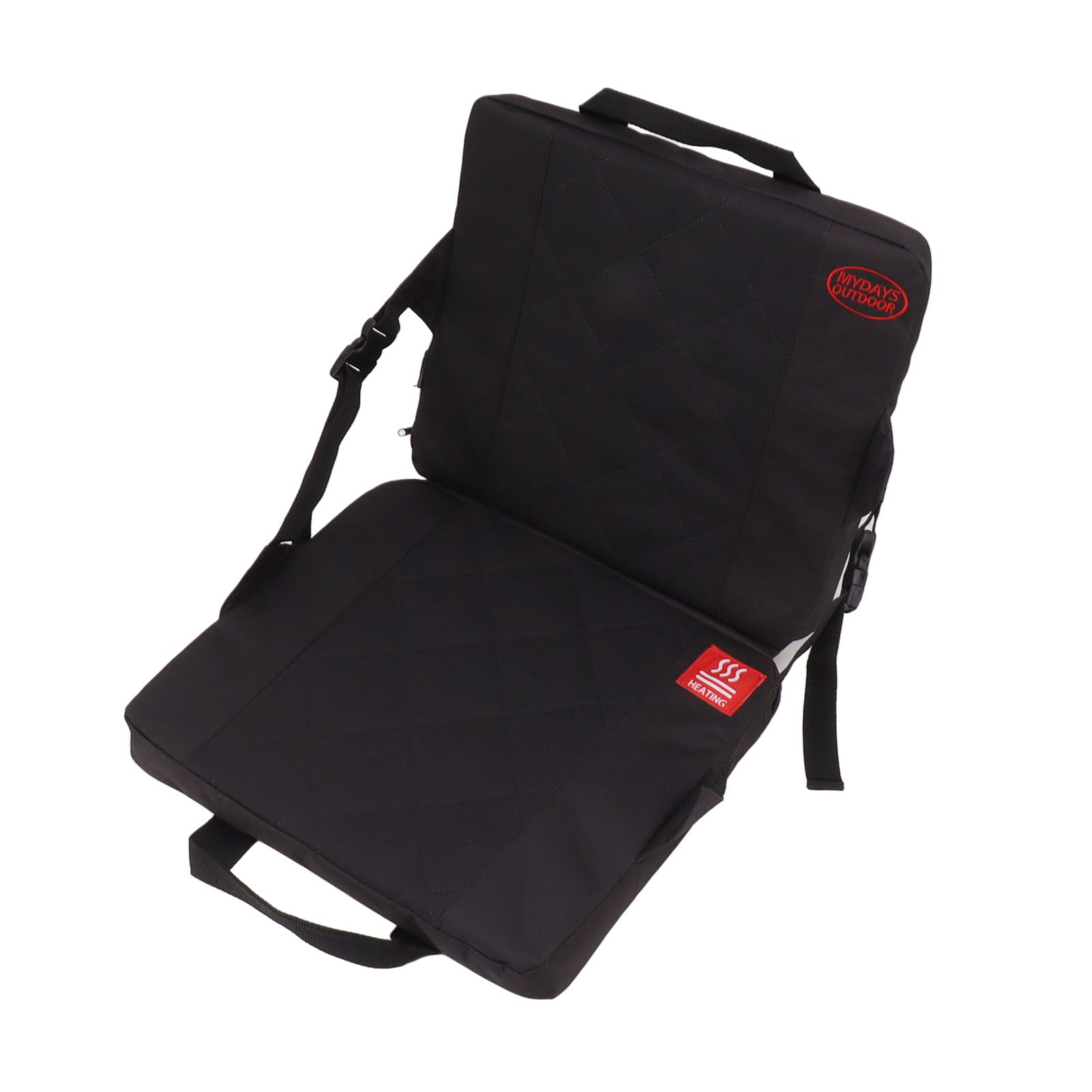Portable Heating Pad Heated Stadium Cushion for Office Outdoor Camping Black - Image 2