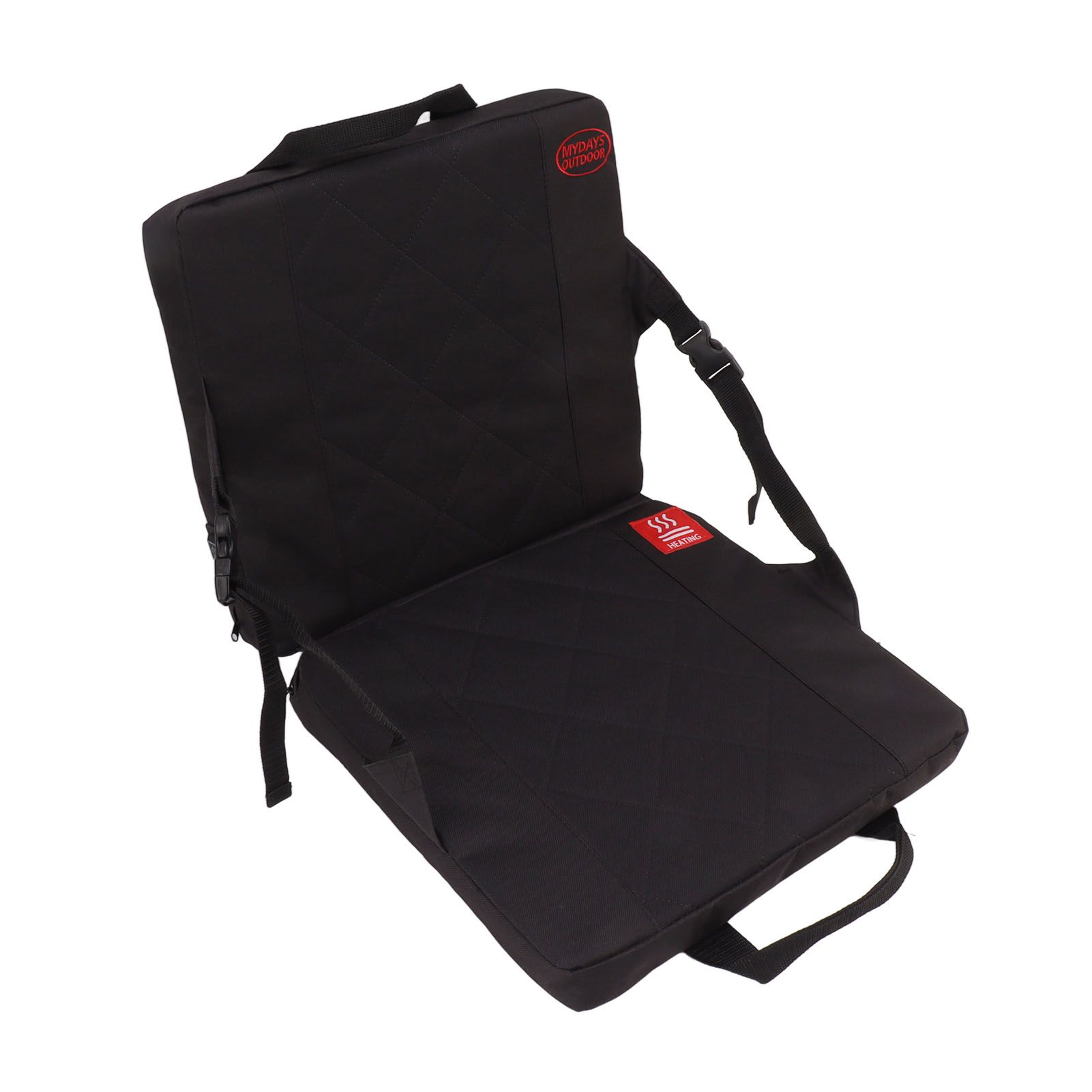 Portable Heating Pad Heated Stadium Cushion for Office Outdoor Camping Black - Image 3