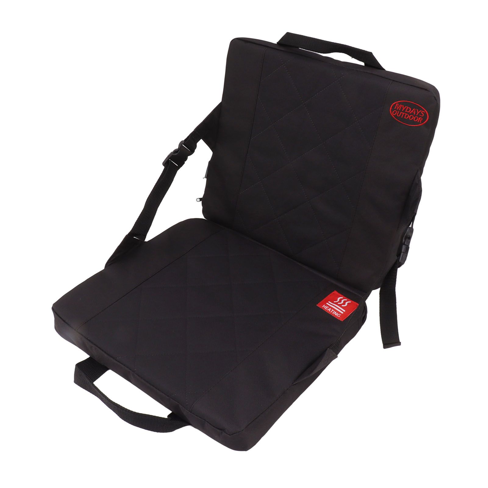 Portable Heating Pad Heated Stadium Cushion for Office Outdoor Camping Black - Image 4