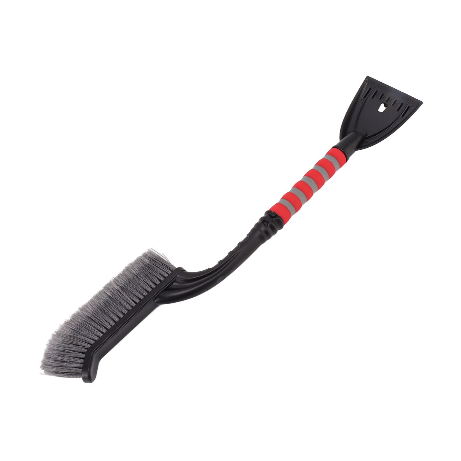 Snow Brush Detachable Ice Scraper Snow Removal Tool with Ergonomic Foam Grip for Cars Trucks Gray Red - Image 2