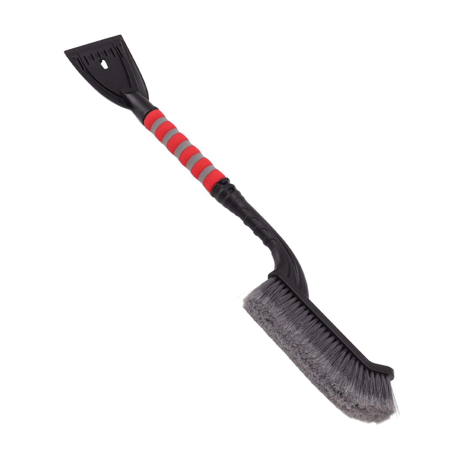 Snow Brush Detachable Ice Scraper Snow Removal Tool with Ergonomic Foam Grip for Cars Trucks Gray Red - Image 4
