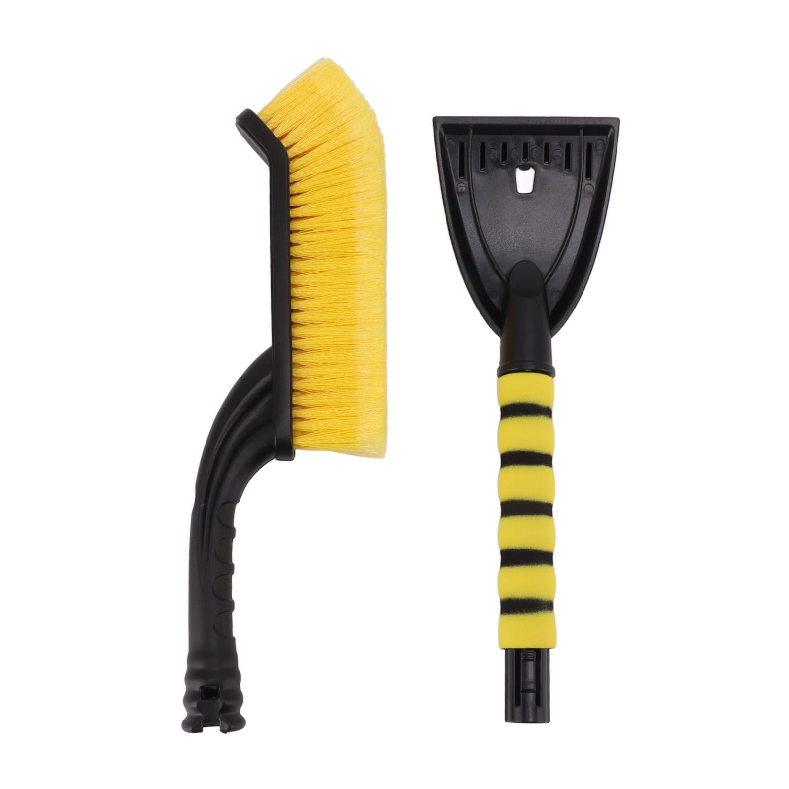 Snow Brush Detachable Ice Scraper Snow Removal Tool with Ergonomic Foam Grip for Cars Trucks Yellow Black - Image 1
