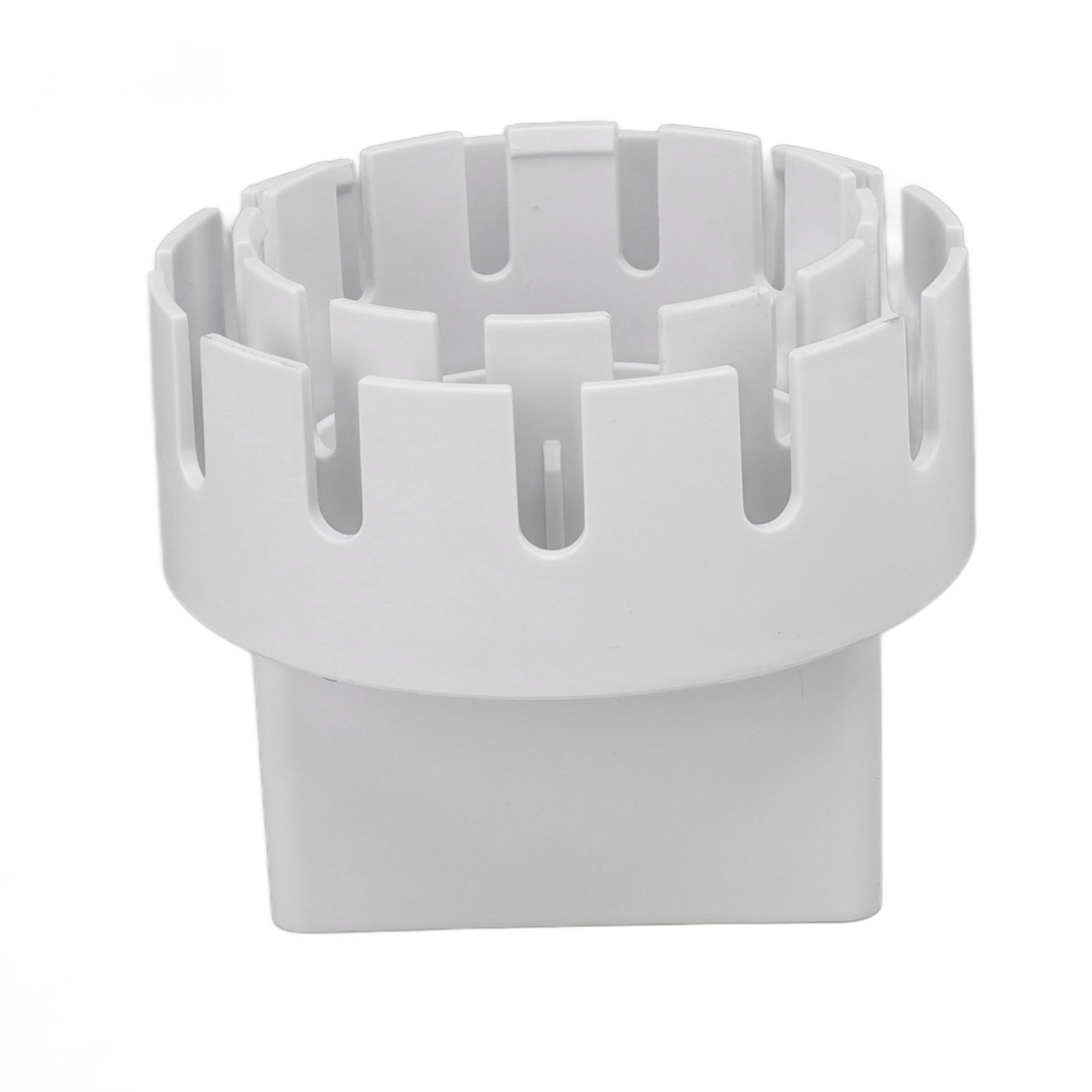 Downspout Adapter Plastic Drain Adapter Replacement Downpipe Converter Connector with Screws White S 2x3in - Image 6